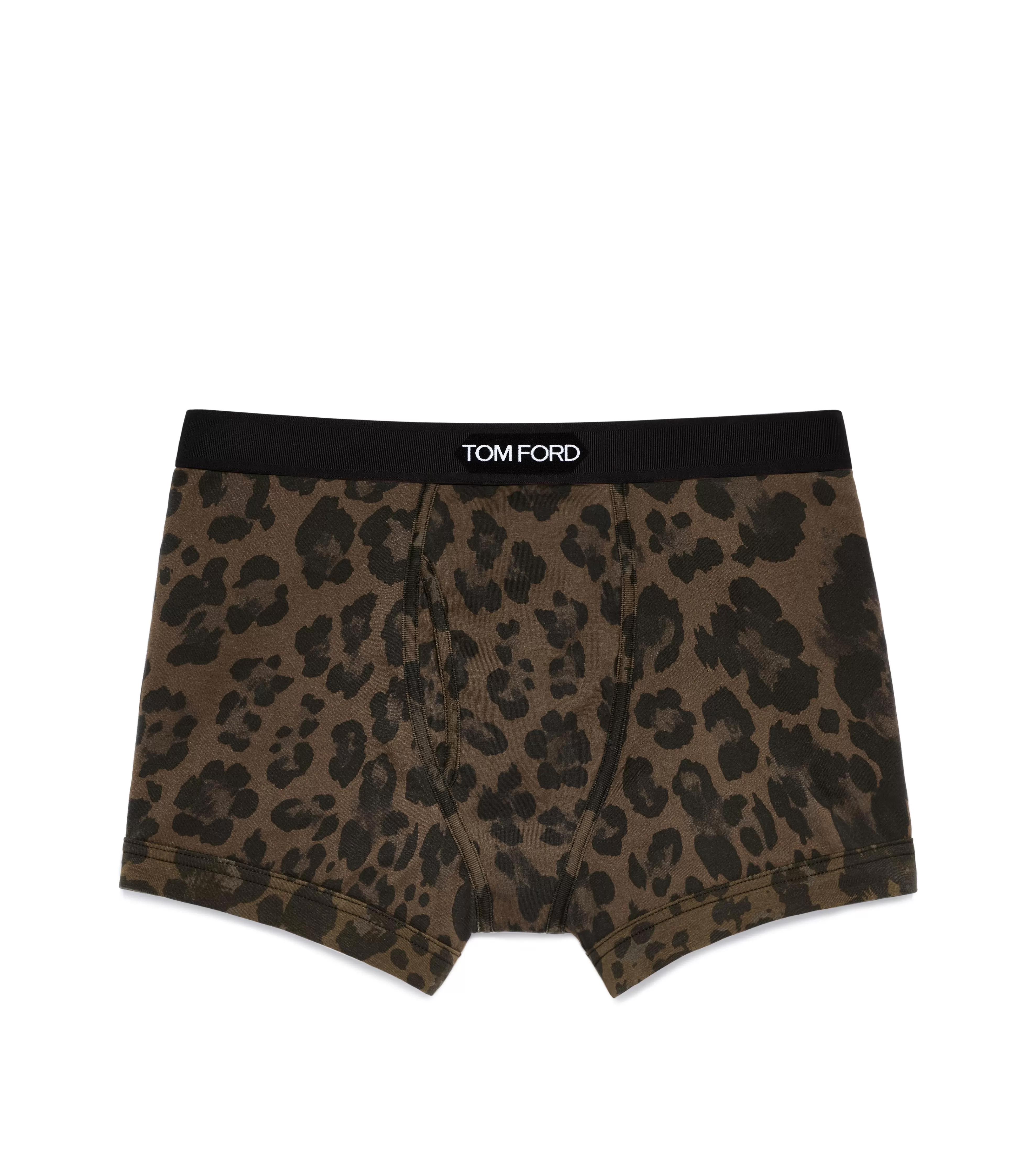 TOM FORD LEOPARD COTTON BOXER BRIEFS LIGHT BROWN^MEN BOXER BRIEFS