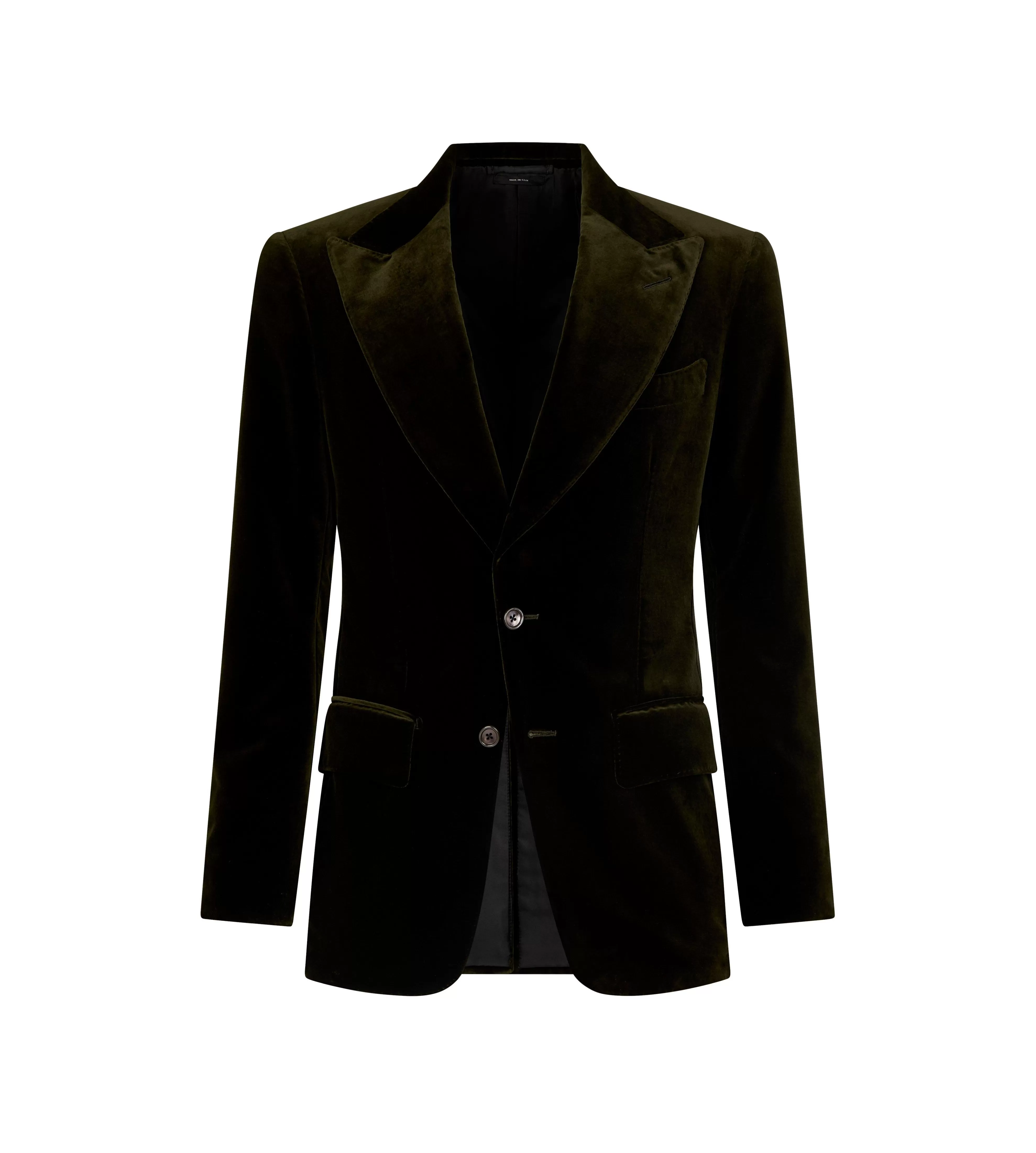 TOM FORD LIGHT VELVET ATTICUS JACKET OLIVE^MEN Jackets