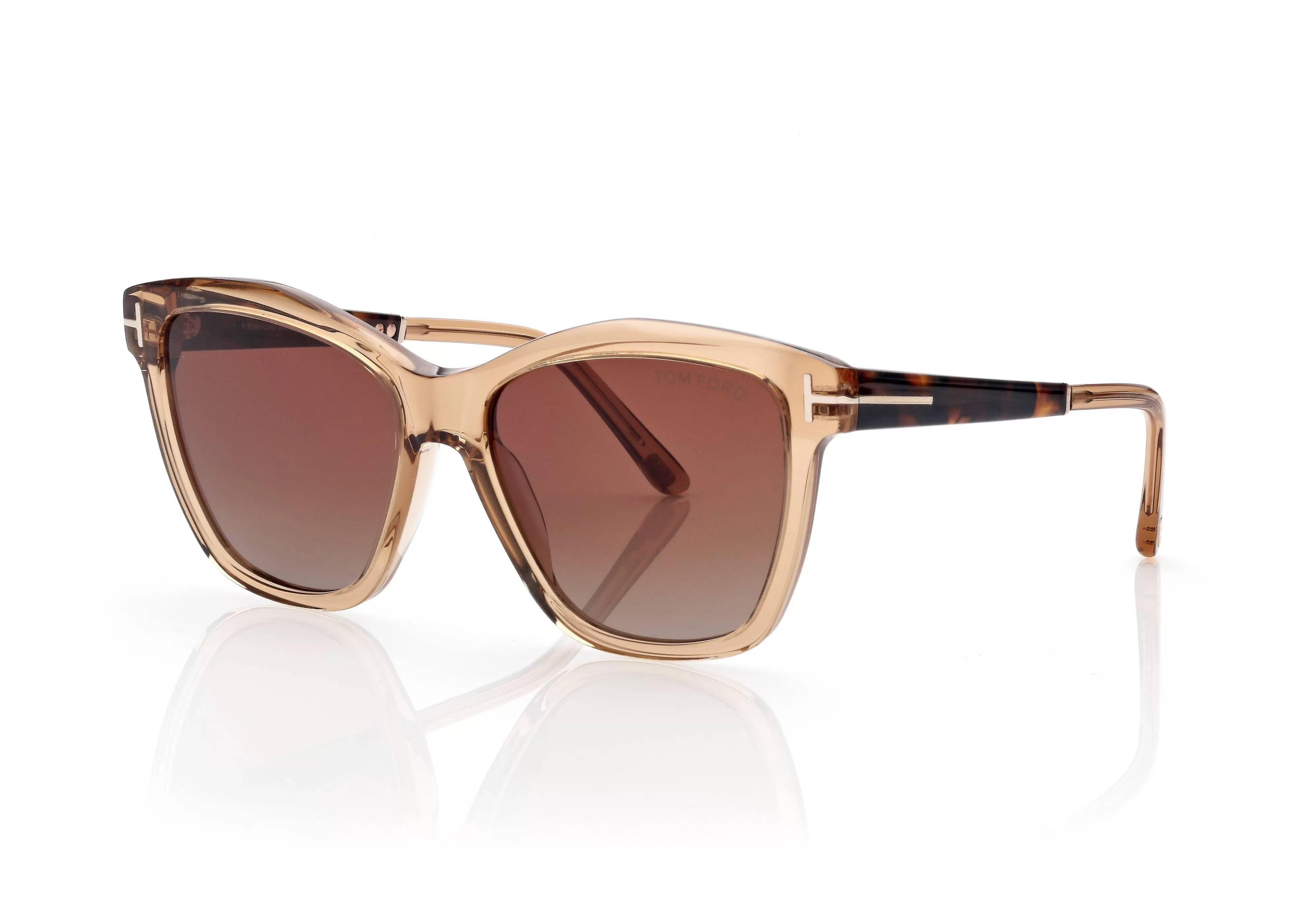 TOM FORD LUCIA SUNGLASSES CHAMPAGNE^EYEWEAR SUNGLASSES