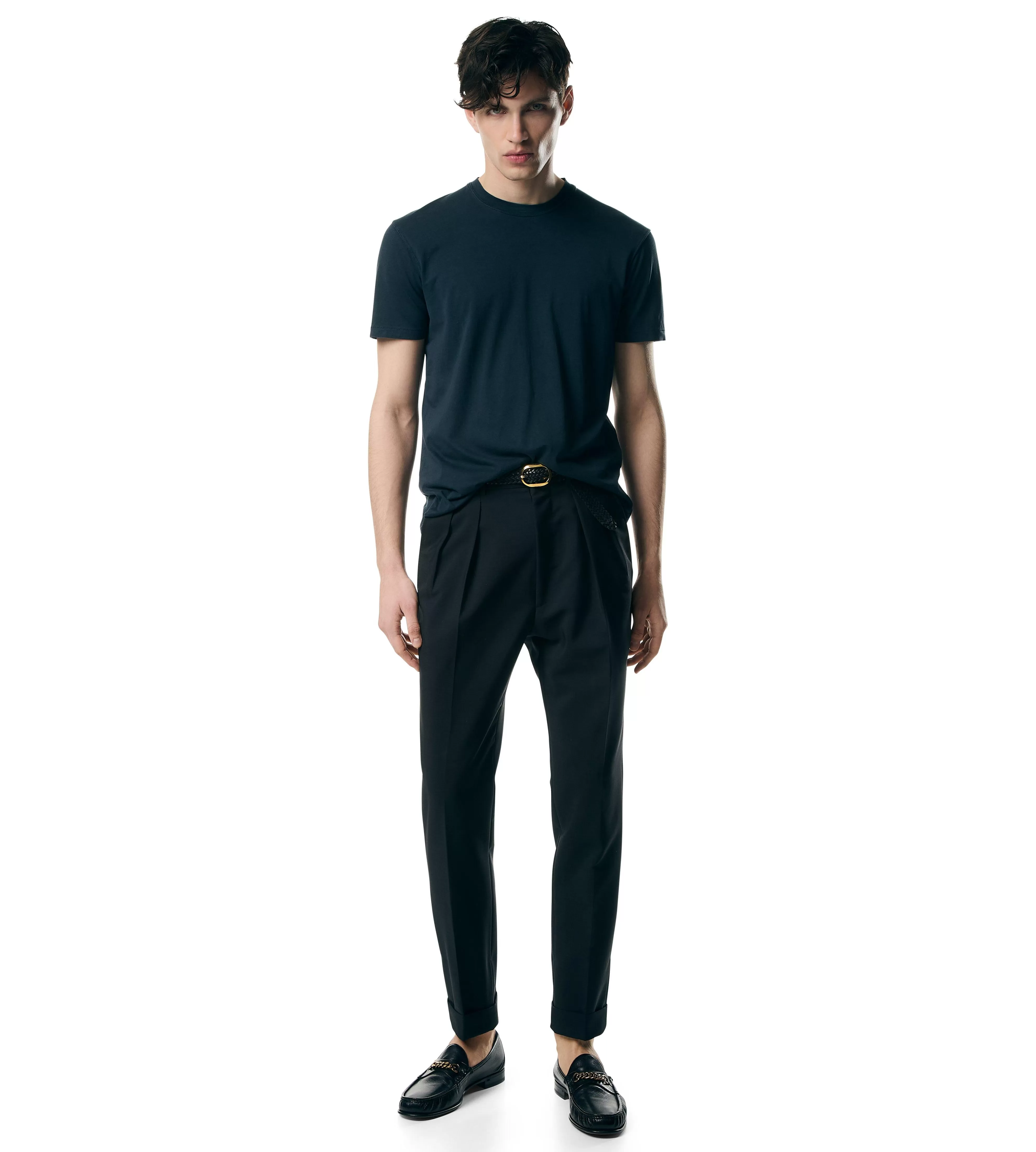 TOM FORD LYOCELL COTTON CREW T-SHIRT ^MEN JETSETTER EDIT