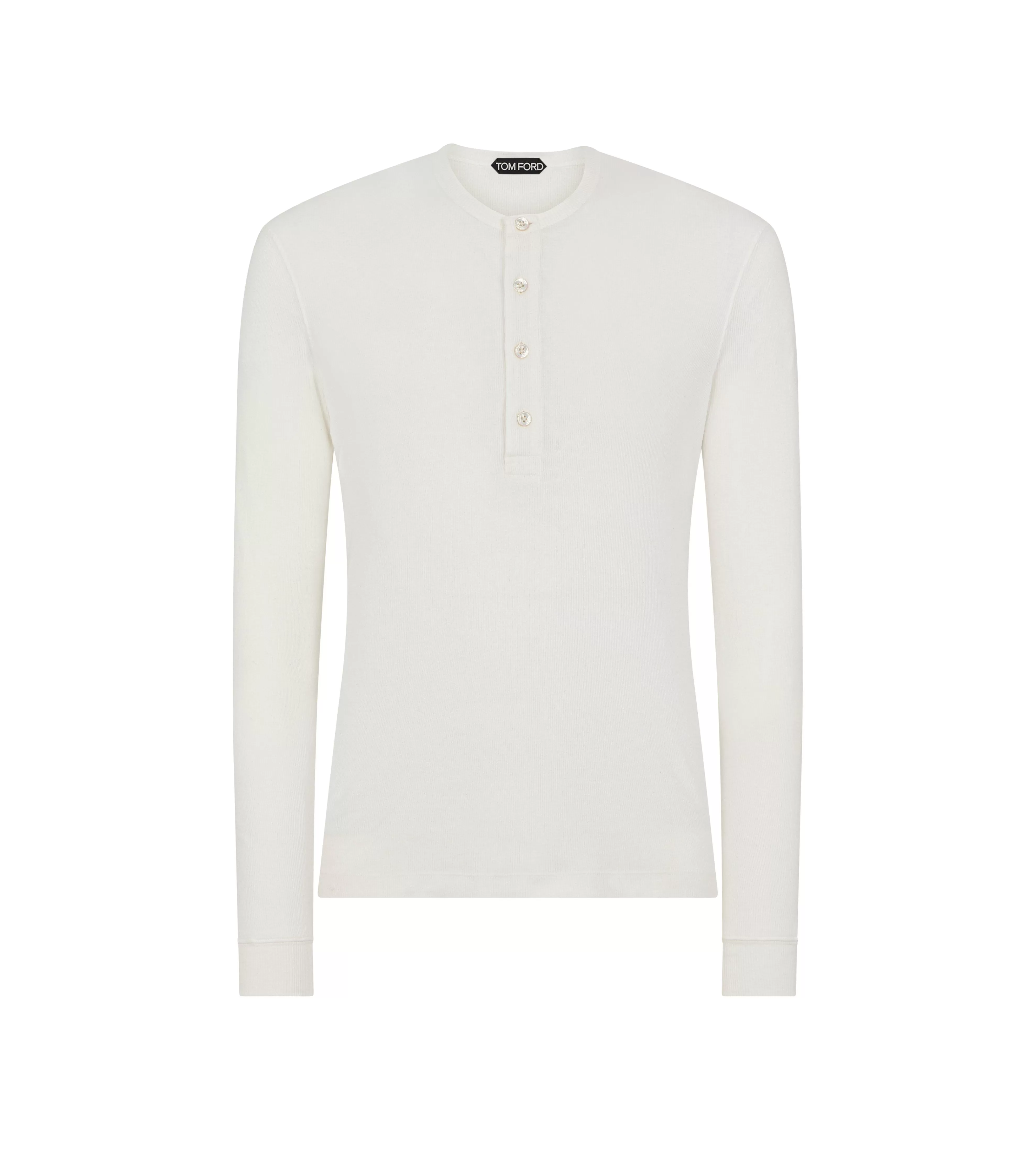 TOM FORD LYOCELL COTTON RIB HENLEY ^MEN Shirts