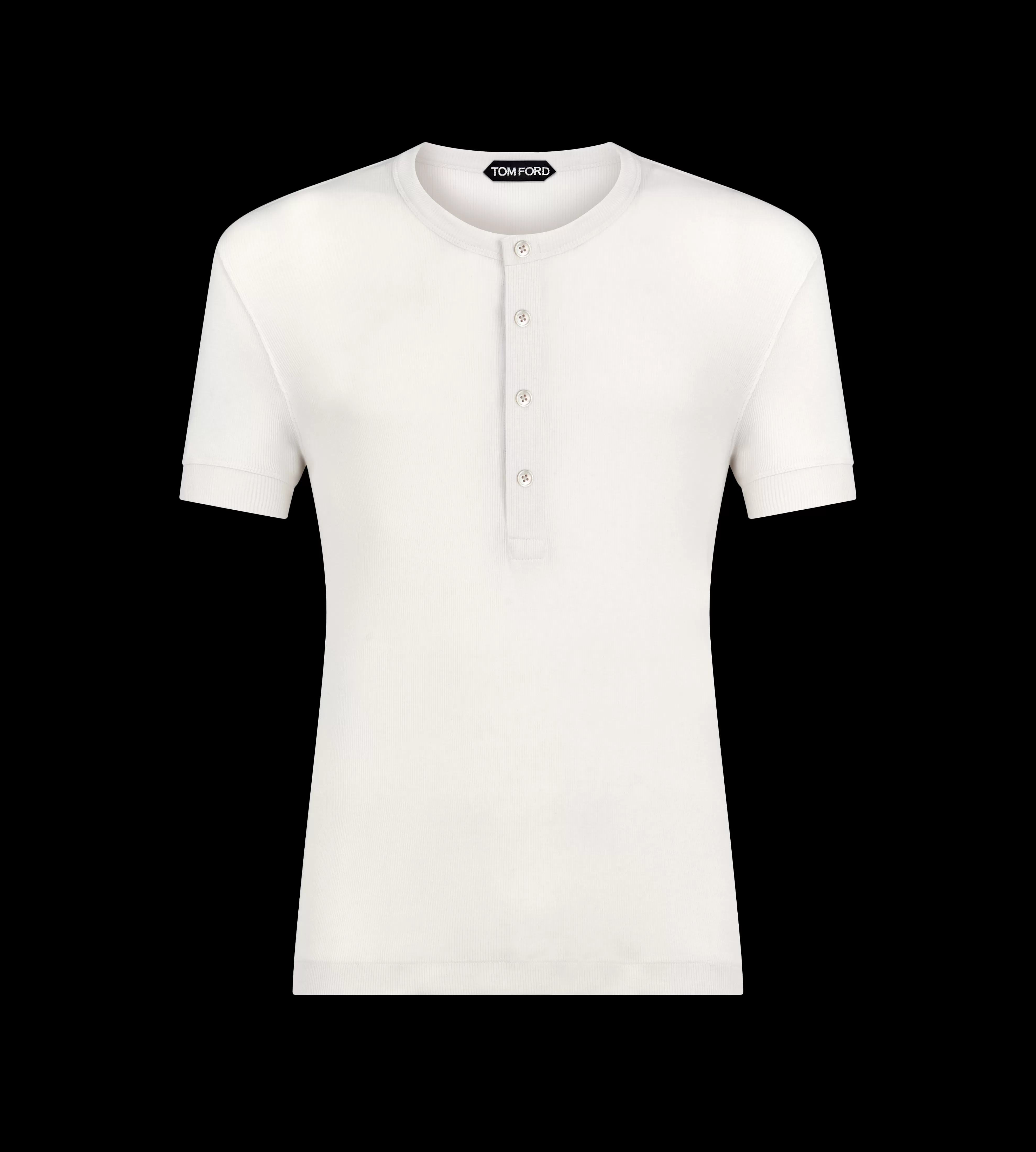 TOM FORD LYOCELL COTTON RIB HENLEY ^MEN | MEN JETSETTER EDIT | Shirts