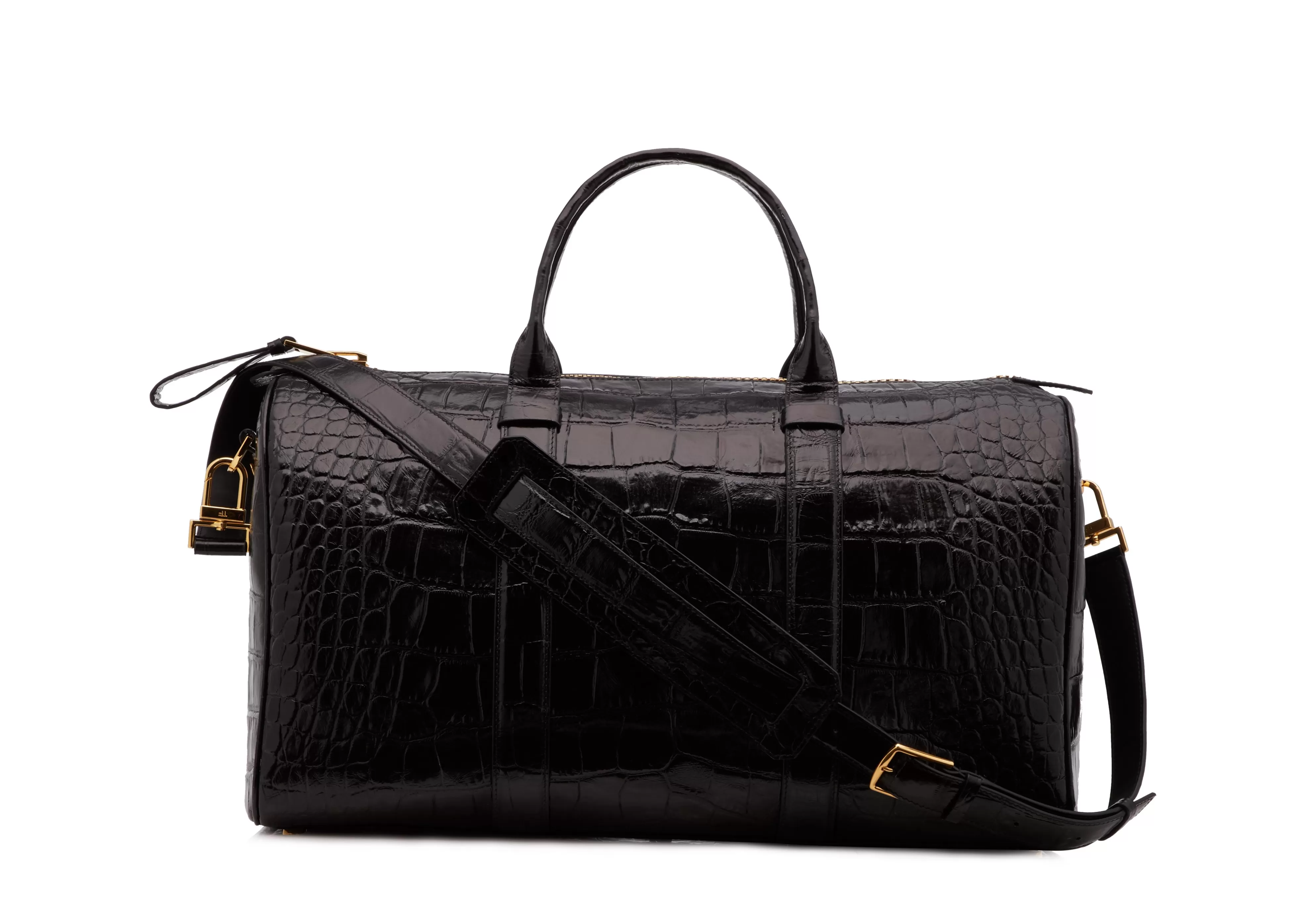 TOM FORD MEDIUM ALLIGATOR BUCKLEY DUFFLE BLACK^MEN Luggage