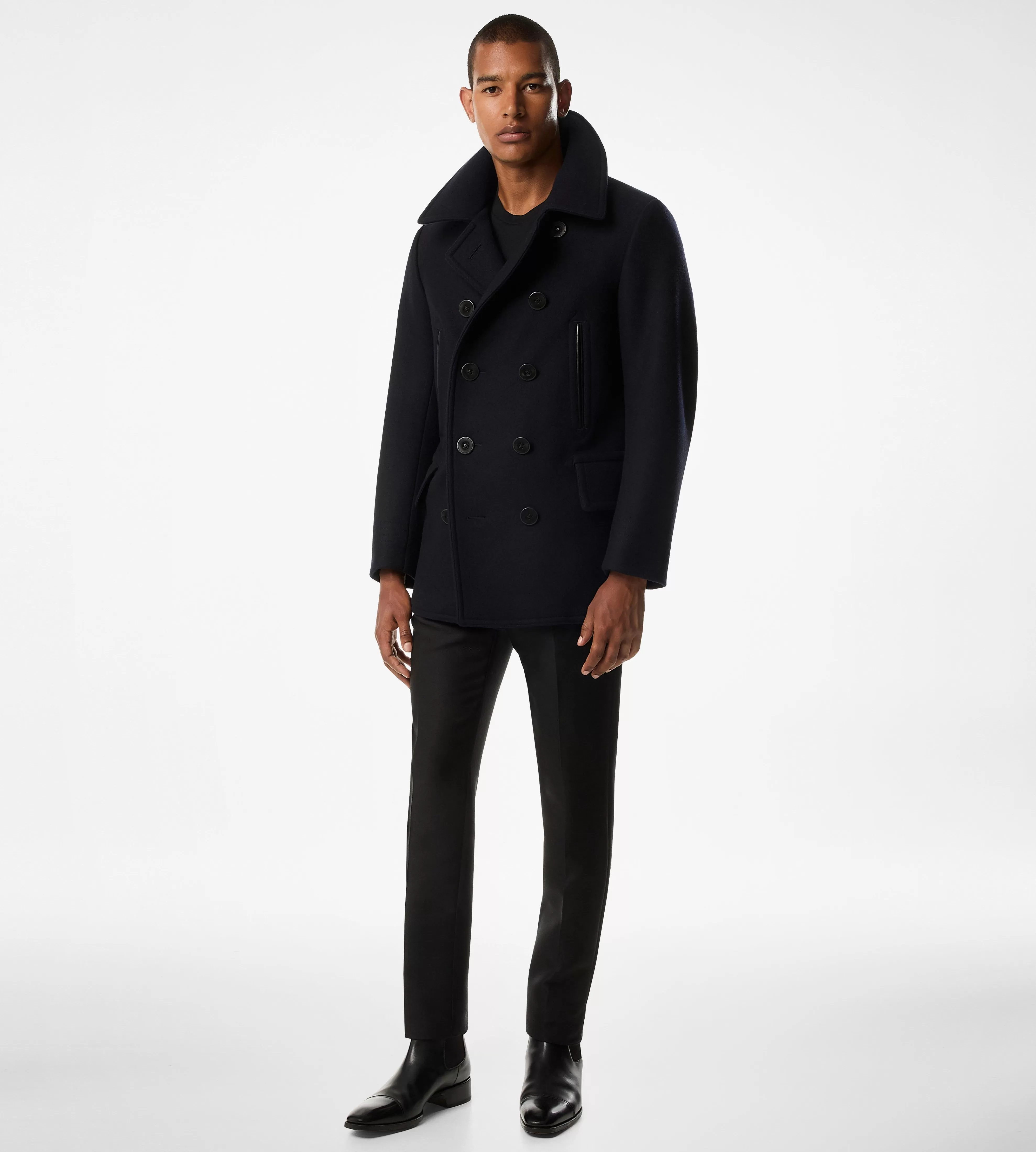 TOM FORD MELTON PEACOAT NAVY^MEN SPRING 24