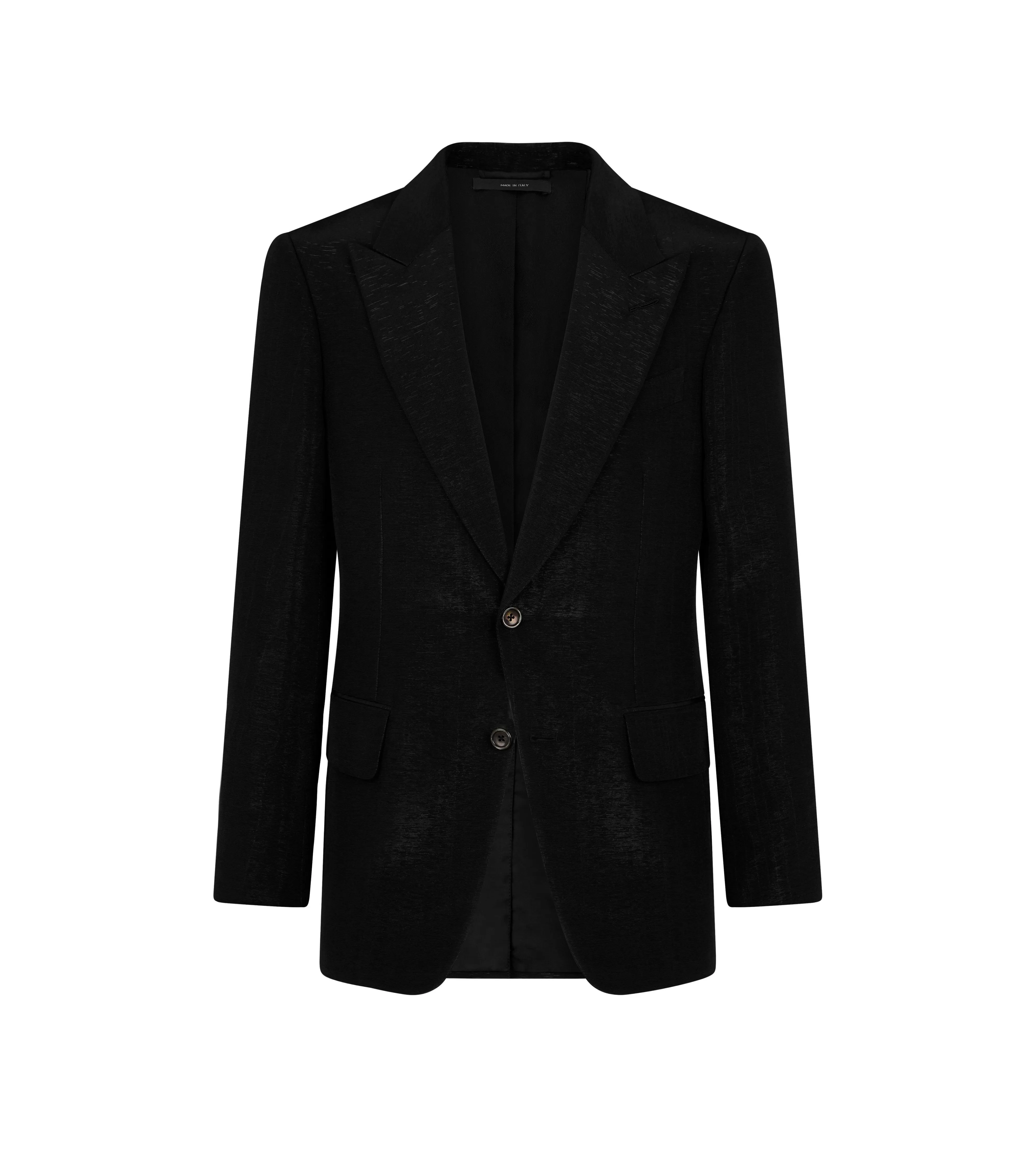 TOM FORD METALLIC SLUB MOIRE SHELTON JACKET BLACK^MEN | MEN Evening | Jackets