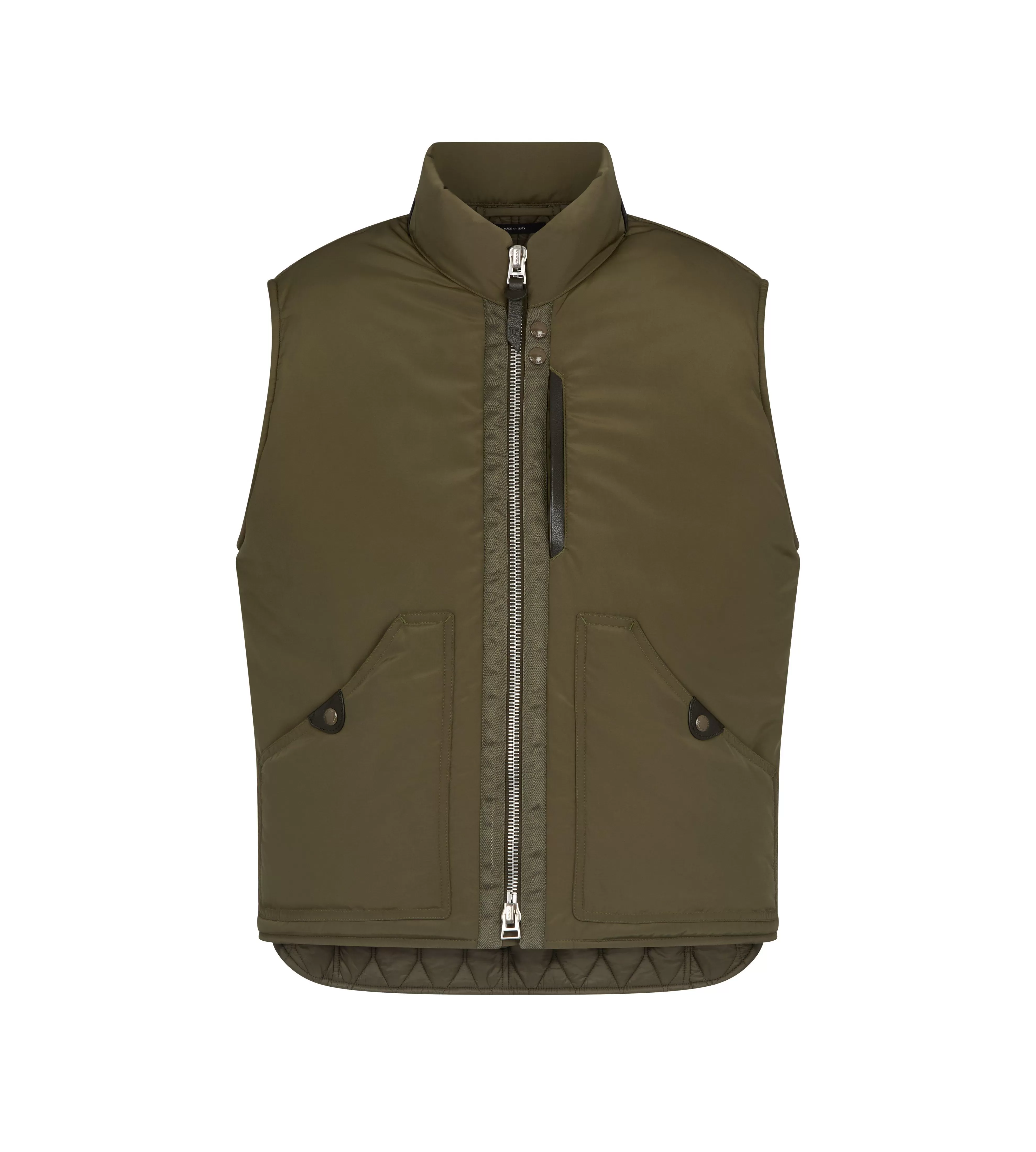 TOM FORD MICRO OTTOMAN QUILTED LINED GILET ELM^MEN Outerwear