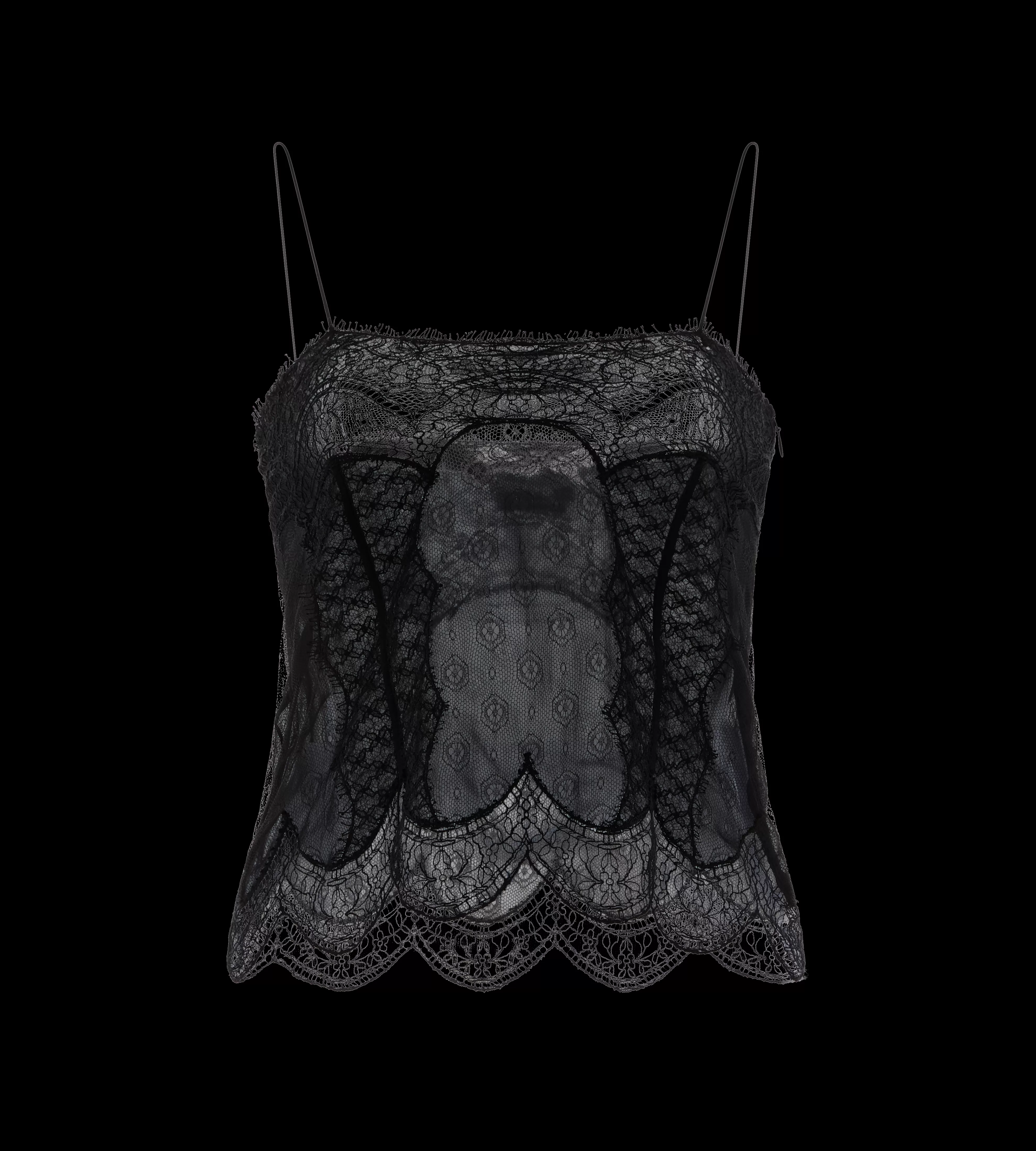 TOM FORD MICRODESIGN TATTOO LACE TOP BLACK^WOMEN | WOMEN Tops | SPRING 24