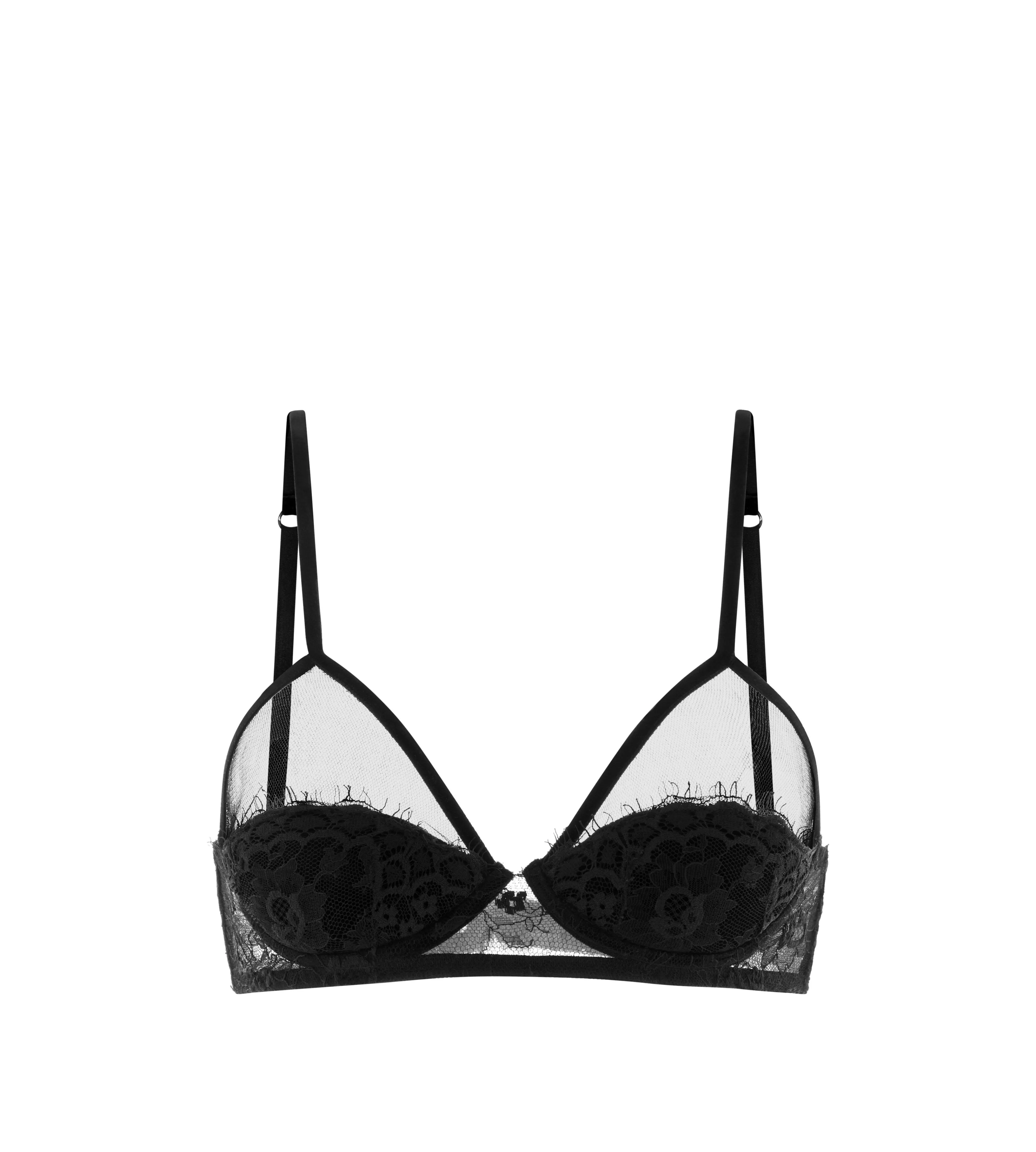 TOM FORD MICROFLORAL CHANTILLY LACE BRA BLACK^WOMEN | WOMEN Bras | Tops