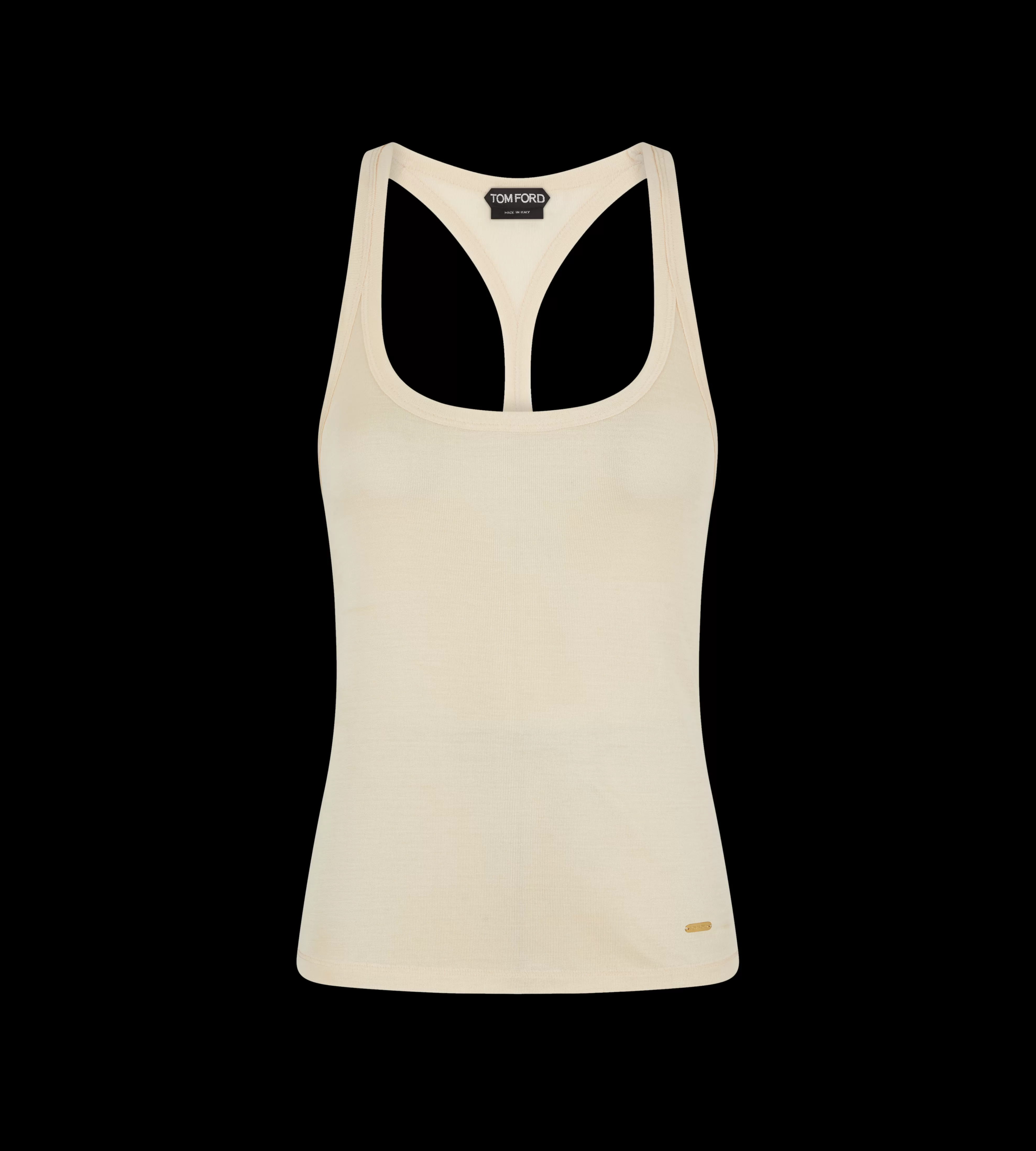 TOM FORD MICRO-RIB SILK JERSEY RACERBACK TANK TOP ^WOMEN | WOMEN Tops | JETSETTER EDIT