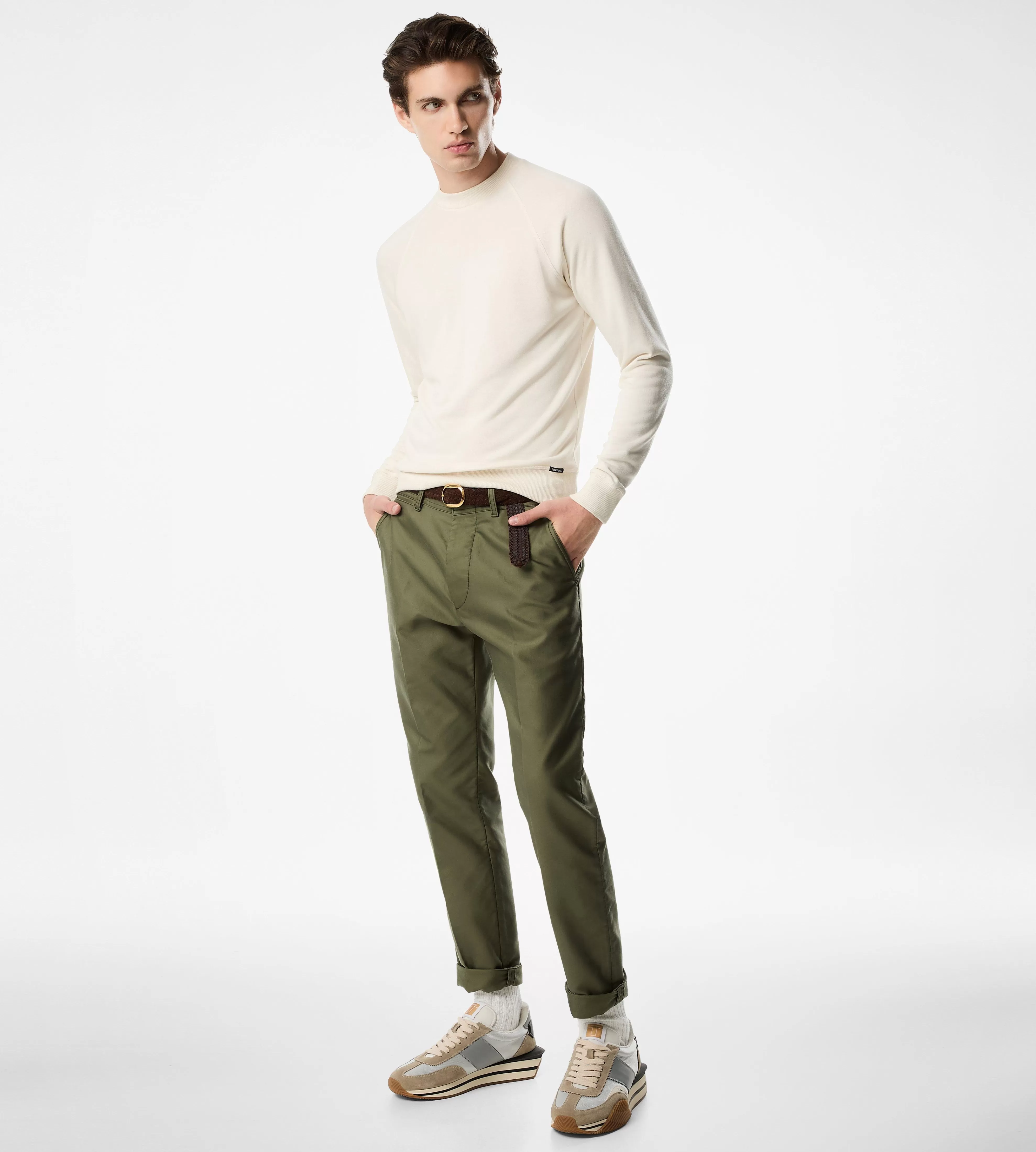 TOM FORD MILITARY COTTON CHINO ELM^MEN SPRING 24