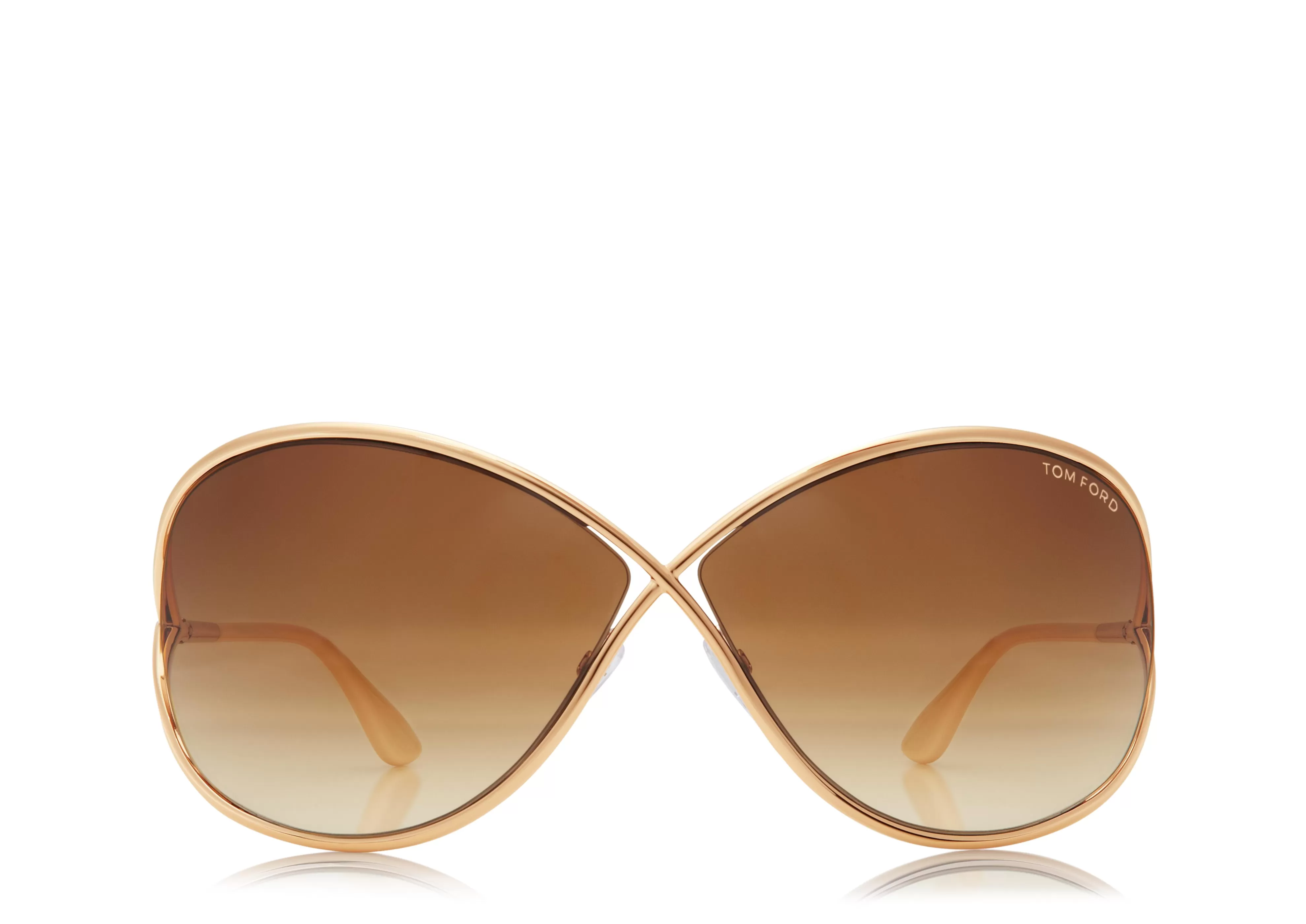 TOM FORD MIRANDA OVERSIZED SOFT SQUARE SUNGLASSES ROSE GOLD^EYEWEAR SUNGLASSES