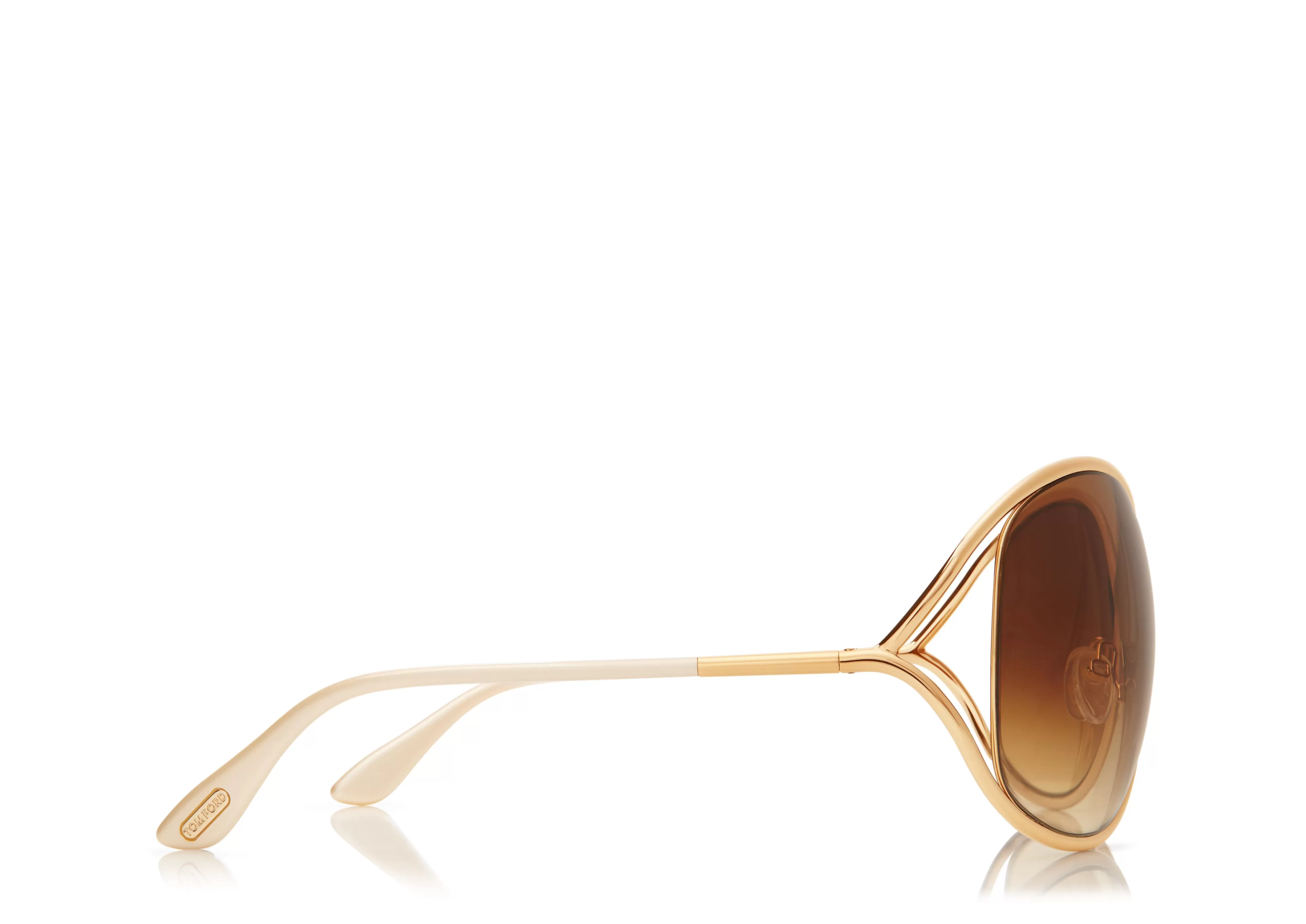 TOM FORD MIRANDA OVERSIZED SOFT SQUARE SUNGLASSES ROSE GOLD^EYEWEAR SUNGLASSES