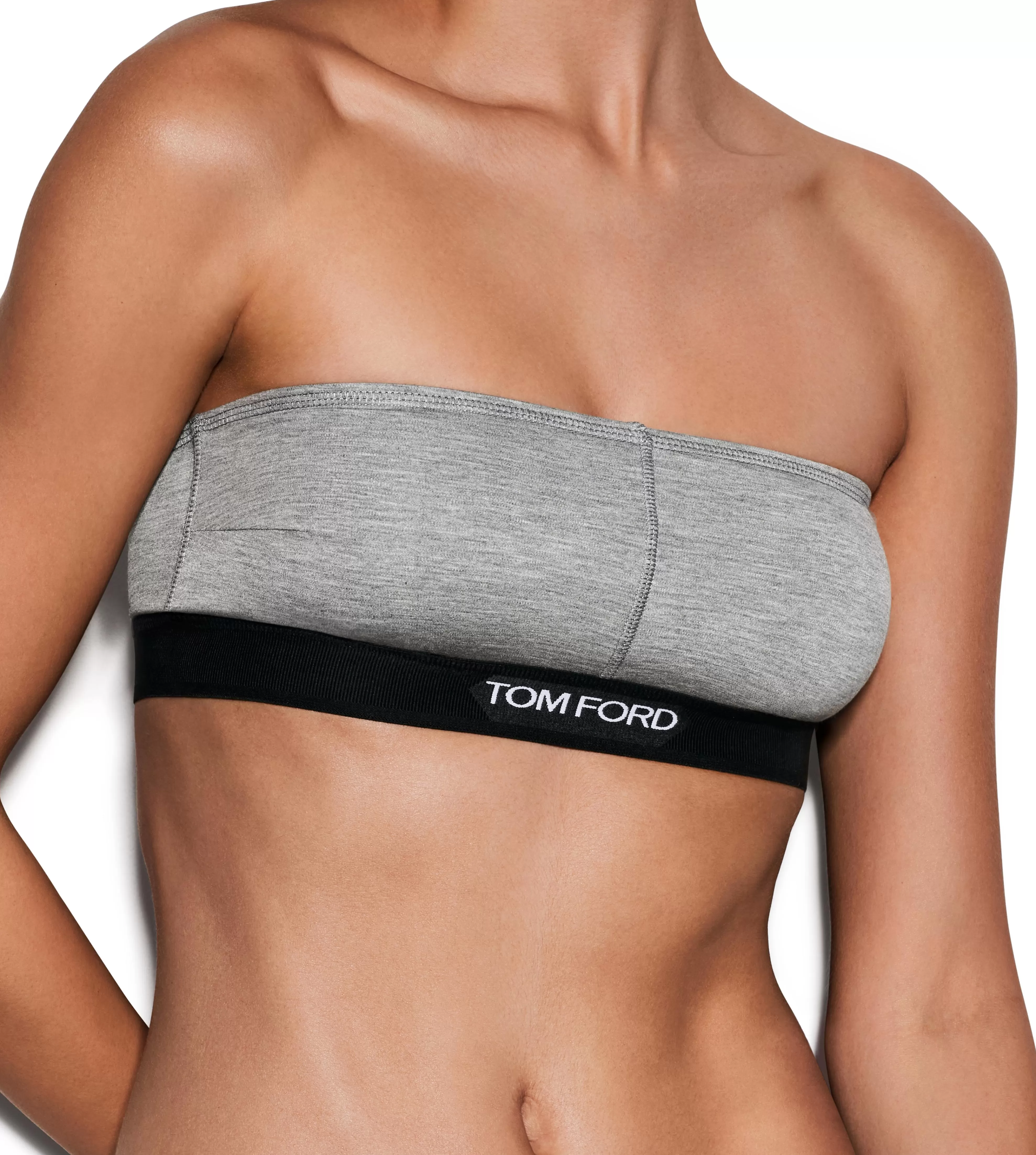 TOM FORD MODAL SIGNATURE BANDEAU GREY MELANGE^WOMEN Bras