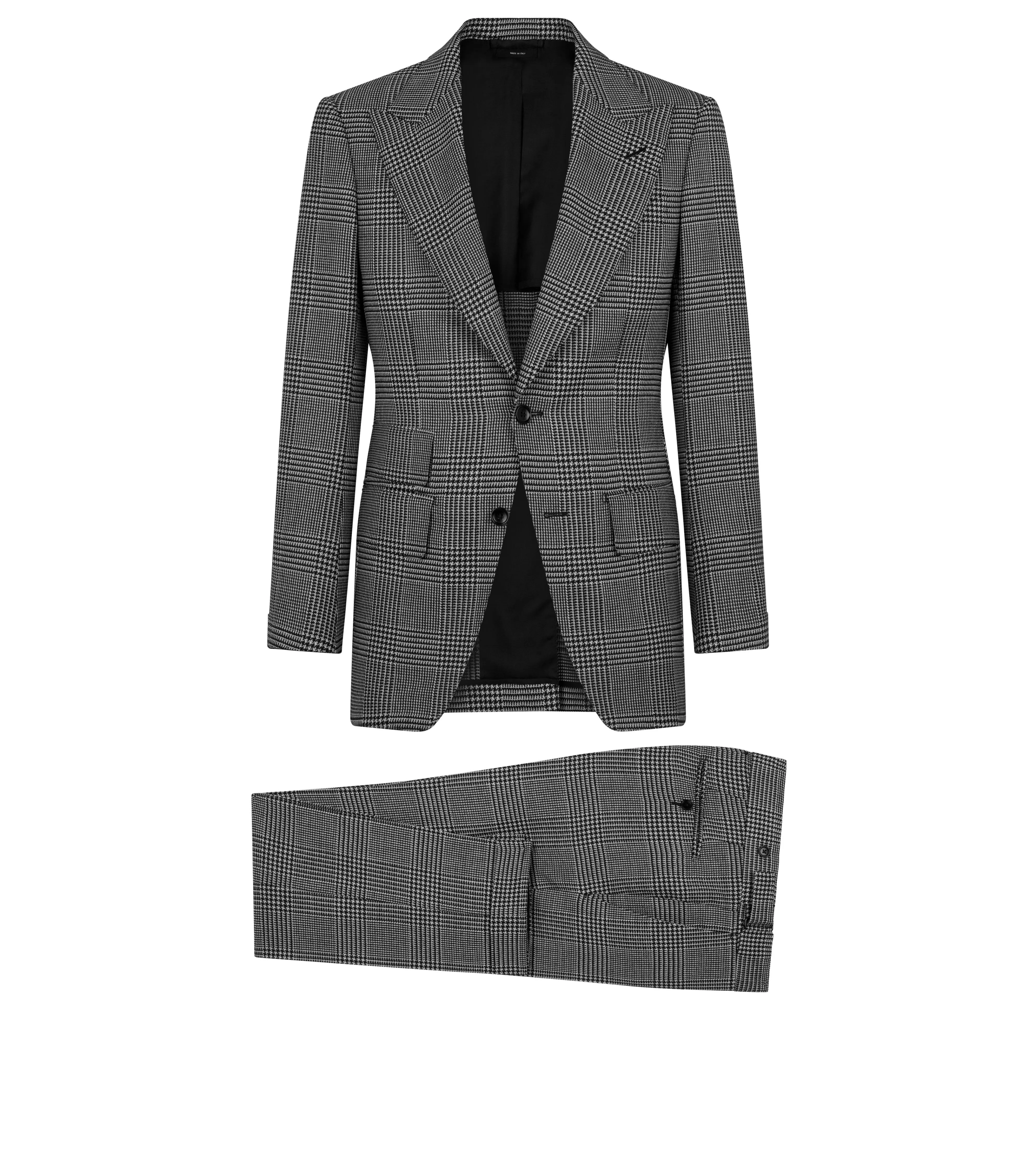 TOM FORD MOHAIR SILK ATTICUS SUIT BLACK/WHITE^MEN Suits