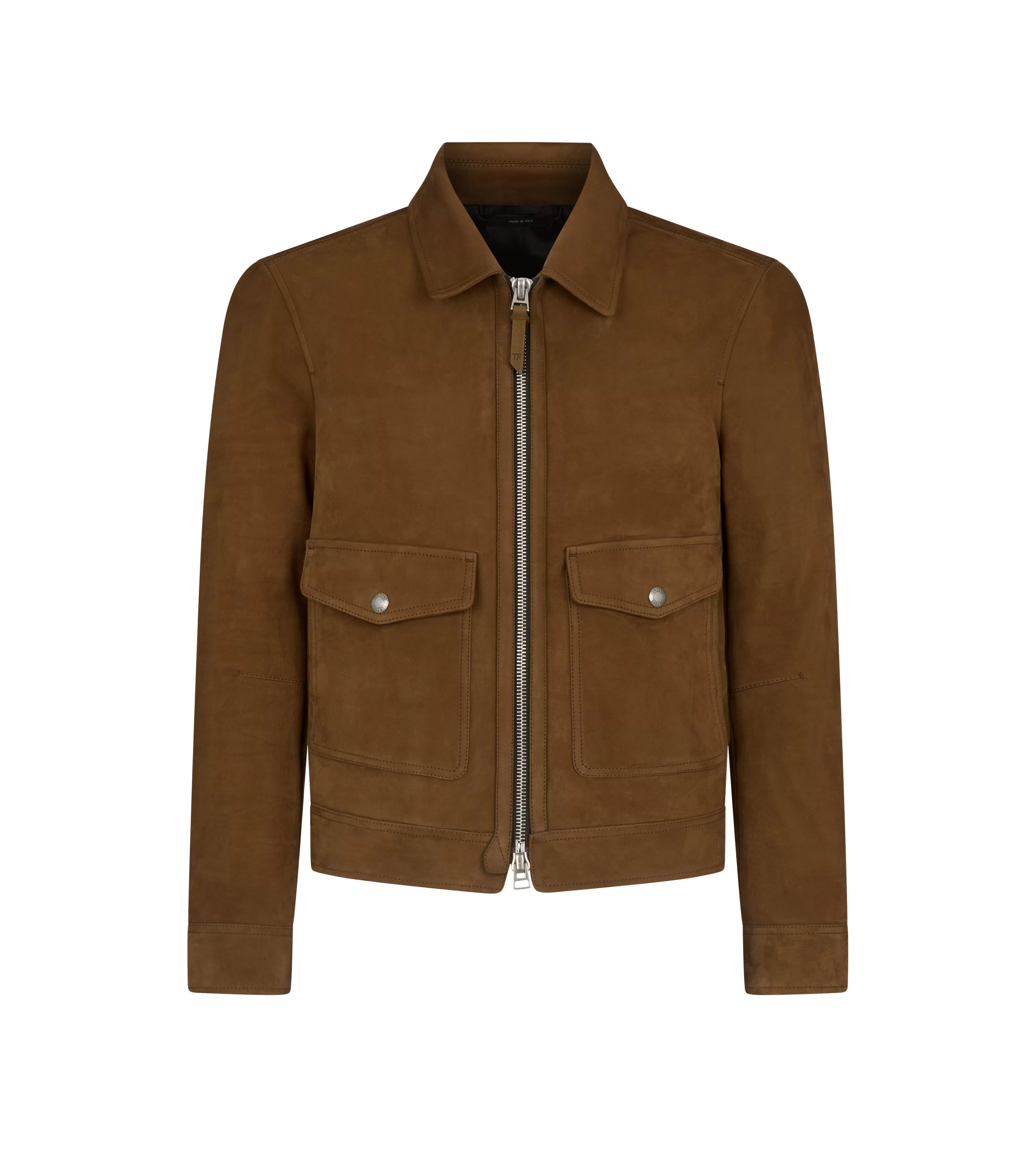 TOM FORD NUBUCK ZIP COLLAR BLOUSON CIGAR^MEN Outerwear