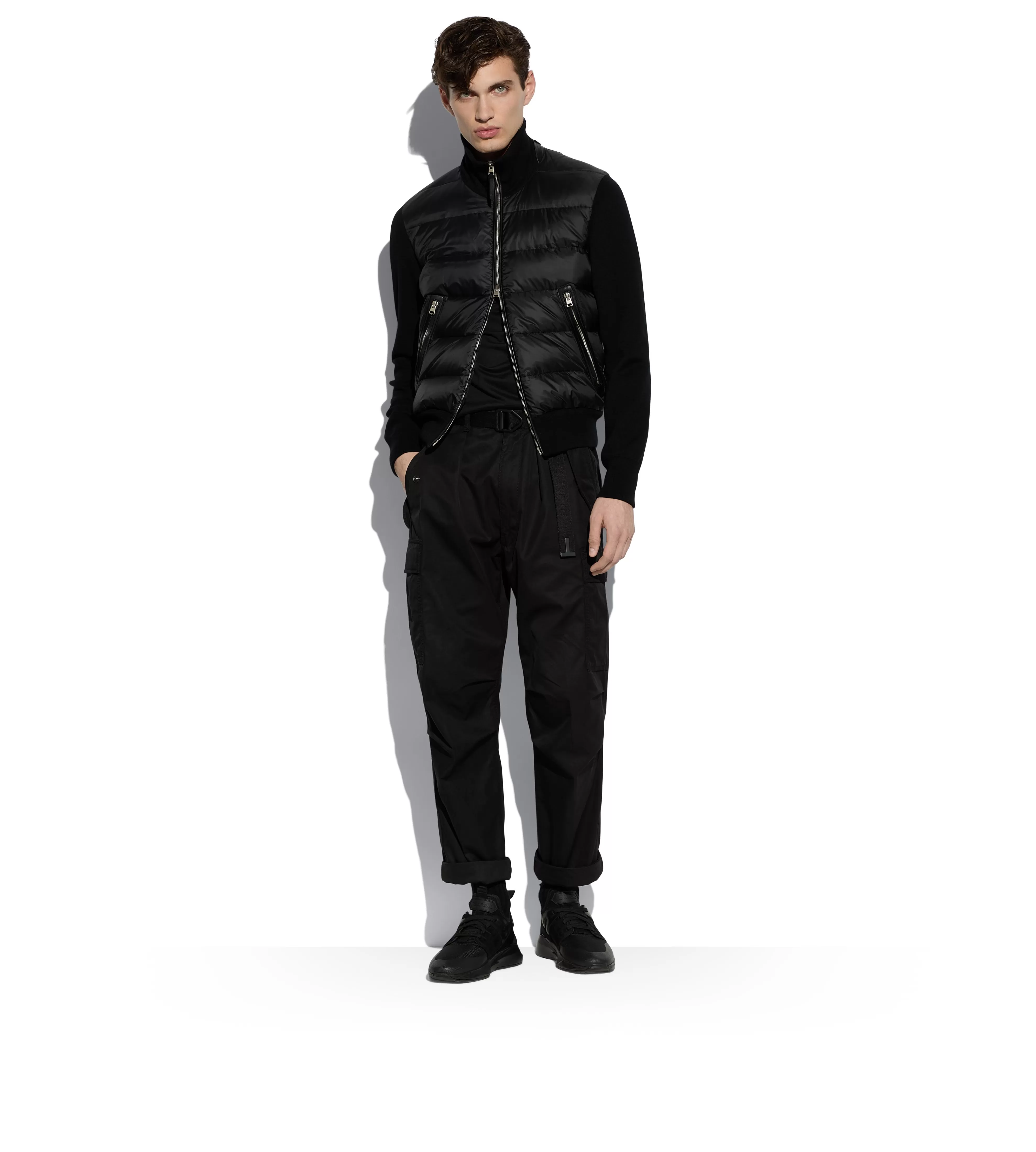 TOM FORD NYLON DOWN FRONT BLOUSON BLACK^MEN Outerwear