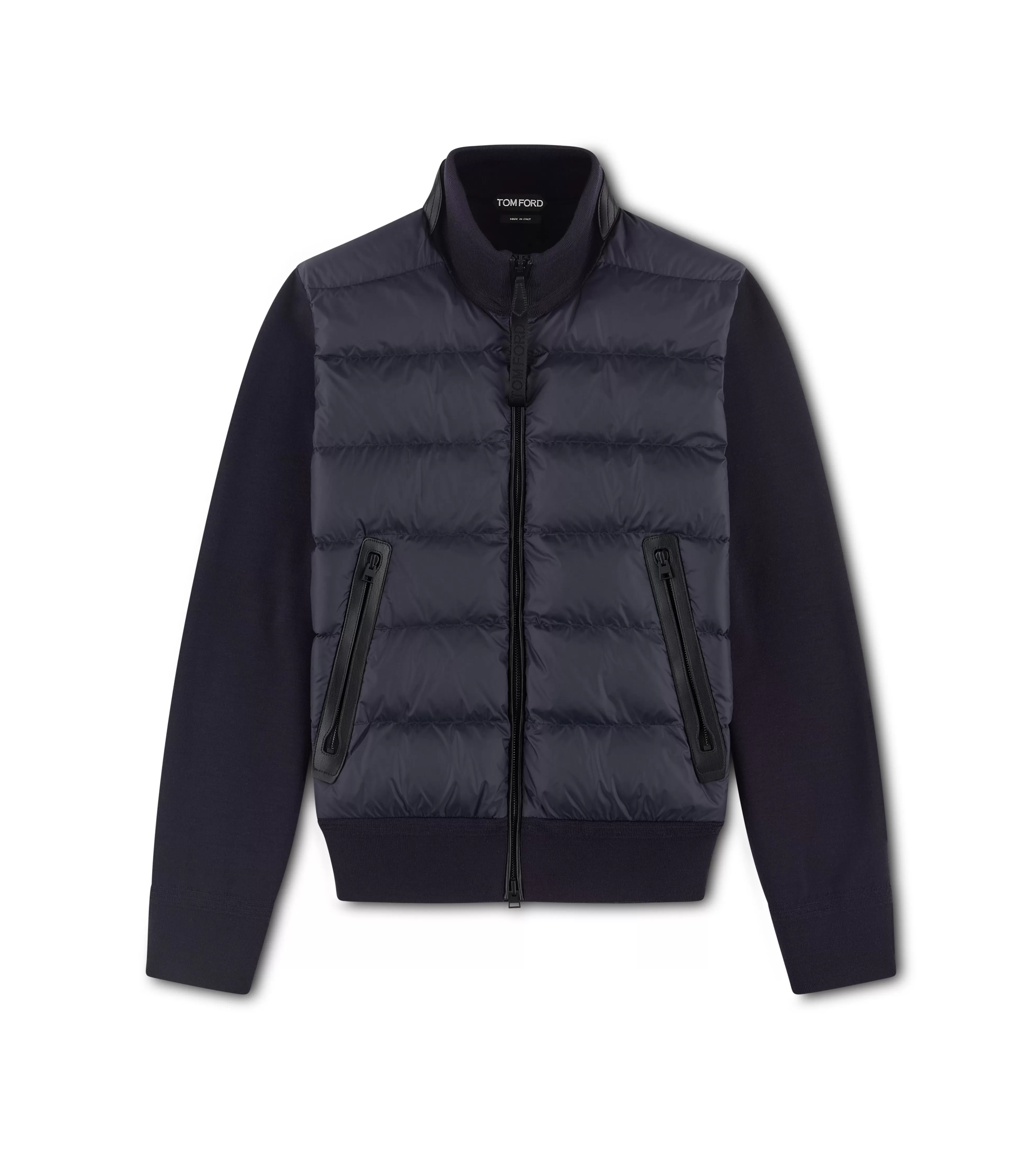 TOM FORD NYLON DOWN FRONT MERINO BLOUSON NAVY^MEN Outerwear