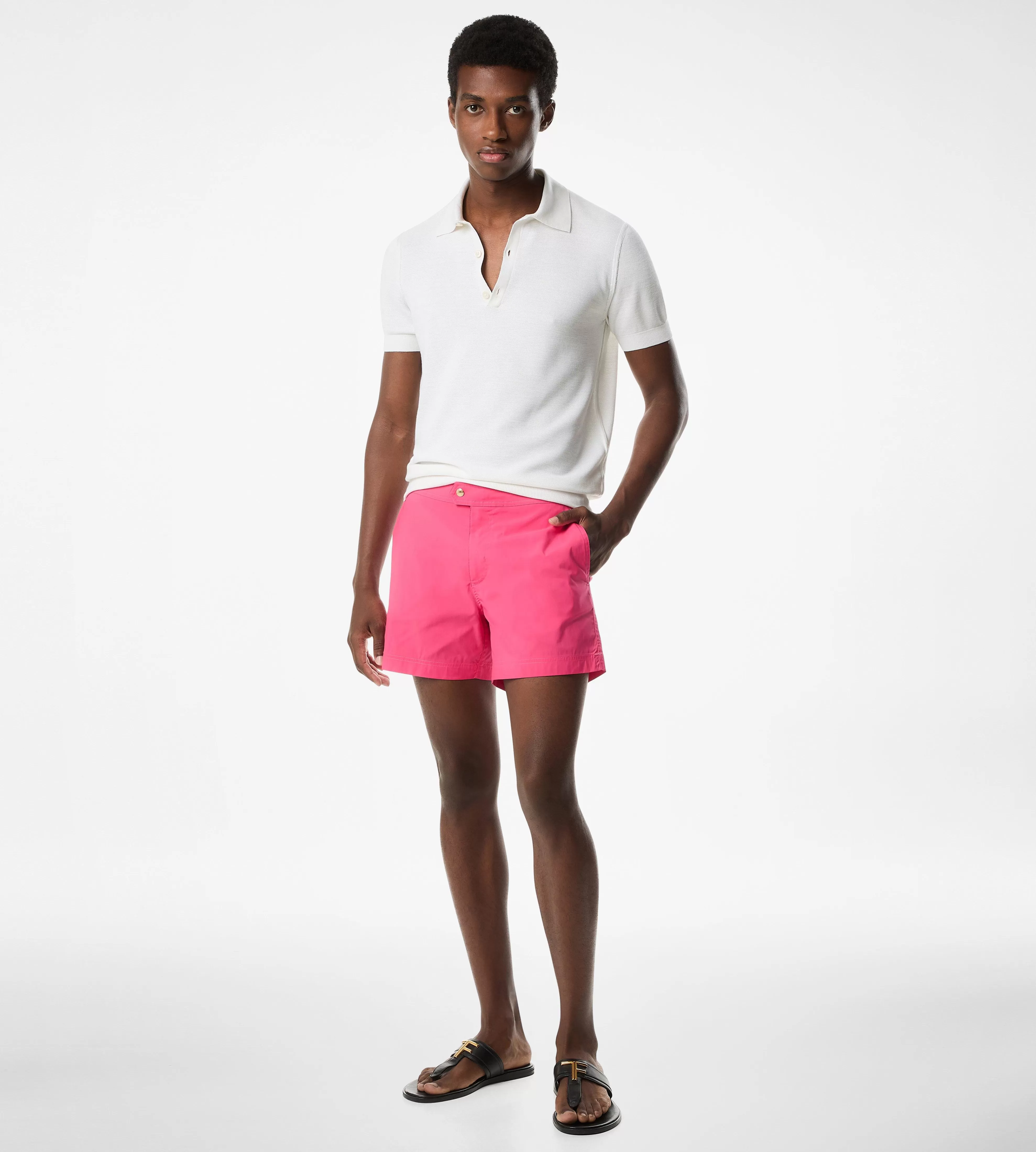 TOM FORD NYLON SWIM SHORT BRIGHT PINK^MEN SPRING 24