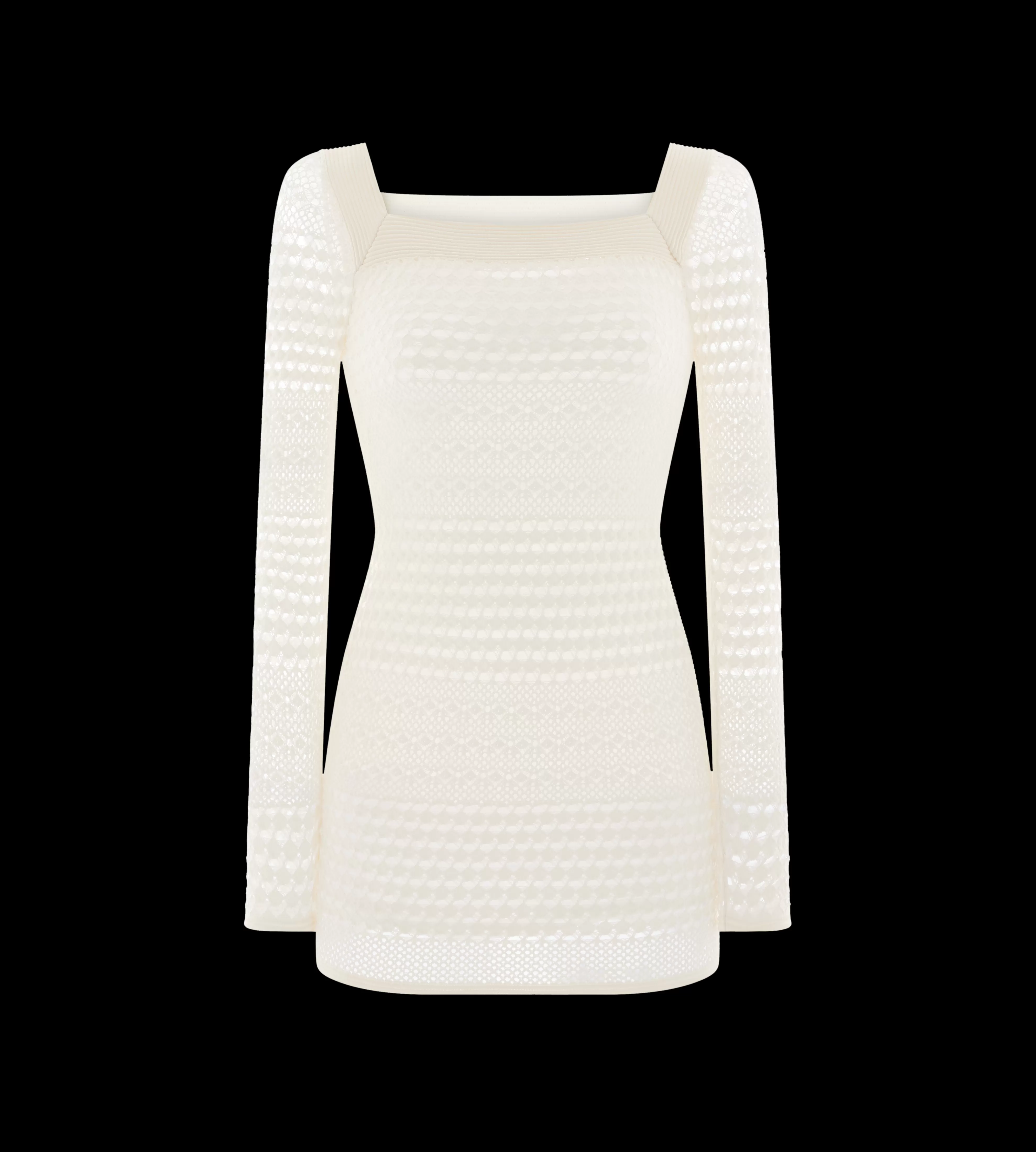 TOM FORD OPENWORK STRETCH VISCOSE KNIT MINI DRESS ^WOMEN | WOMEN Dresses | SPRING 24