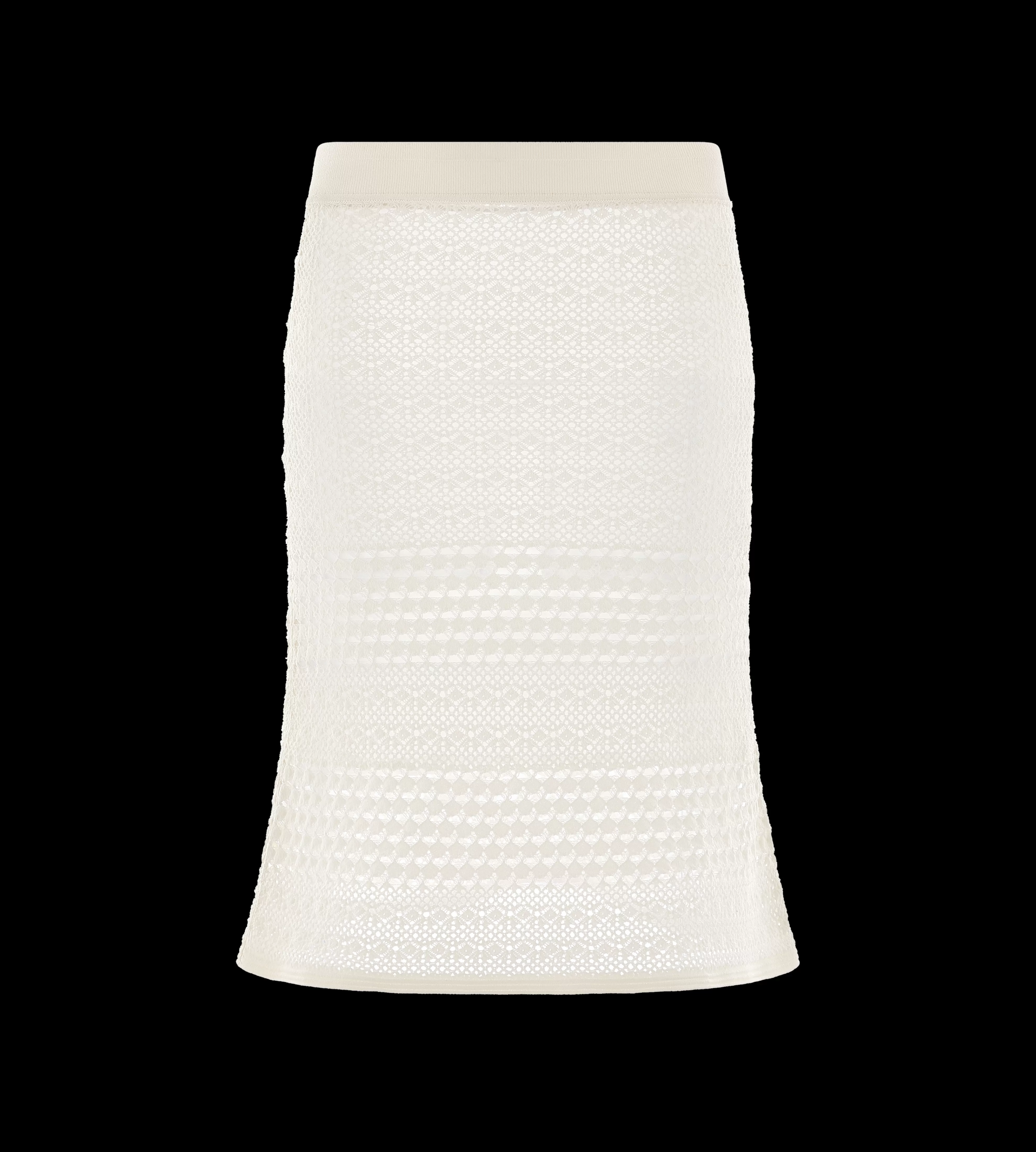 TOM FORD OPENWORK STRETCH VISCOSE  KNIT SKIRT OFF WHITE^WOMEN | WOMEN Skirts | SPRING 24