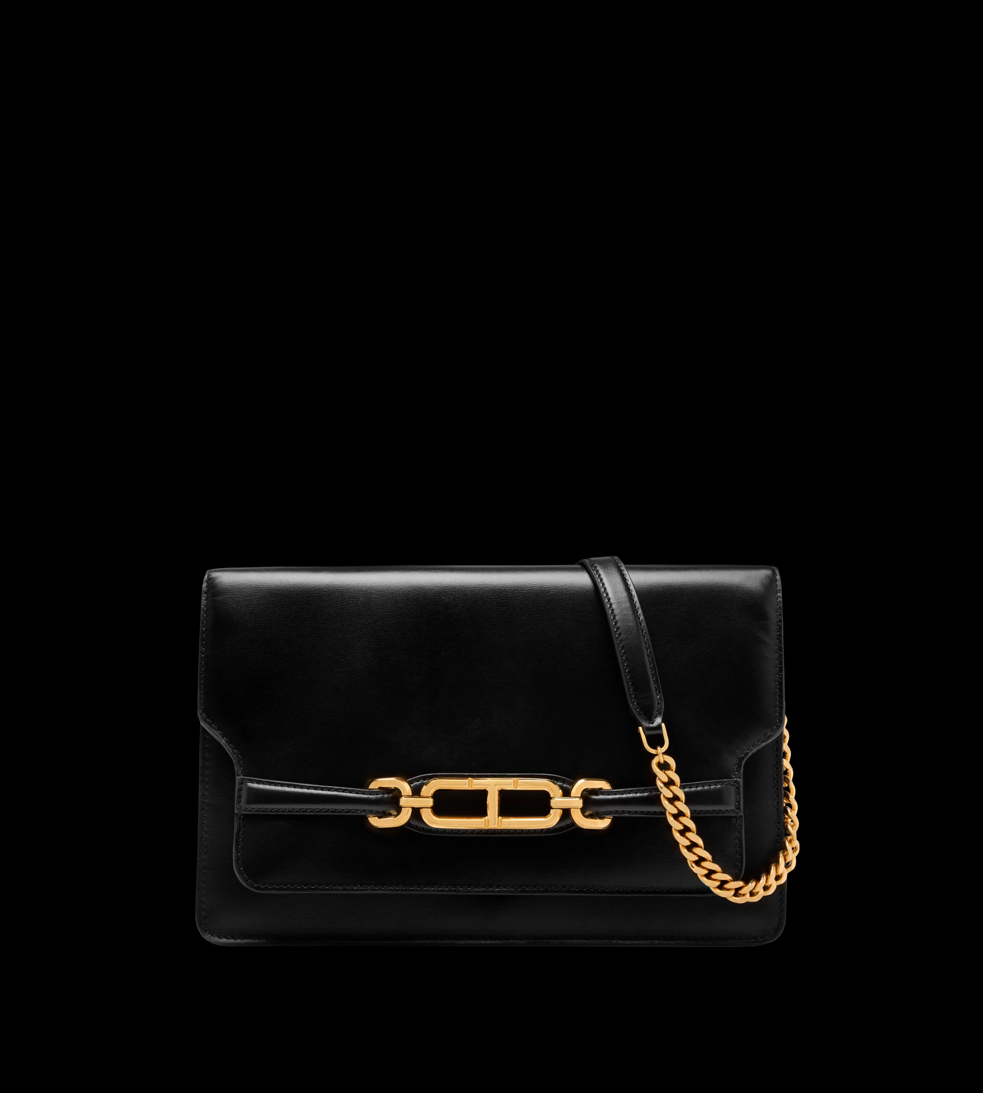 TOM FORD PALMELLATO-EFFECT LEATHER WHITNEY MEDIUM SHOULDER BAG BLACK^WOMEN | WOMEN Shoulder Bags | SPRING 24