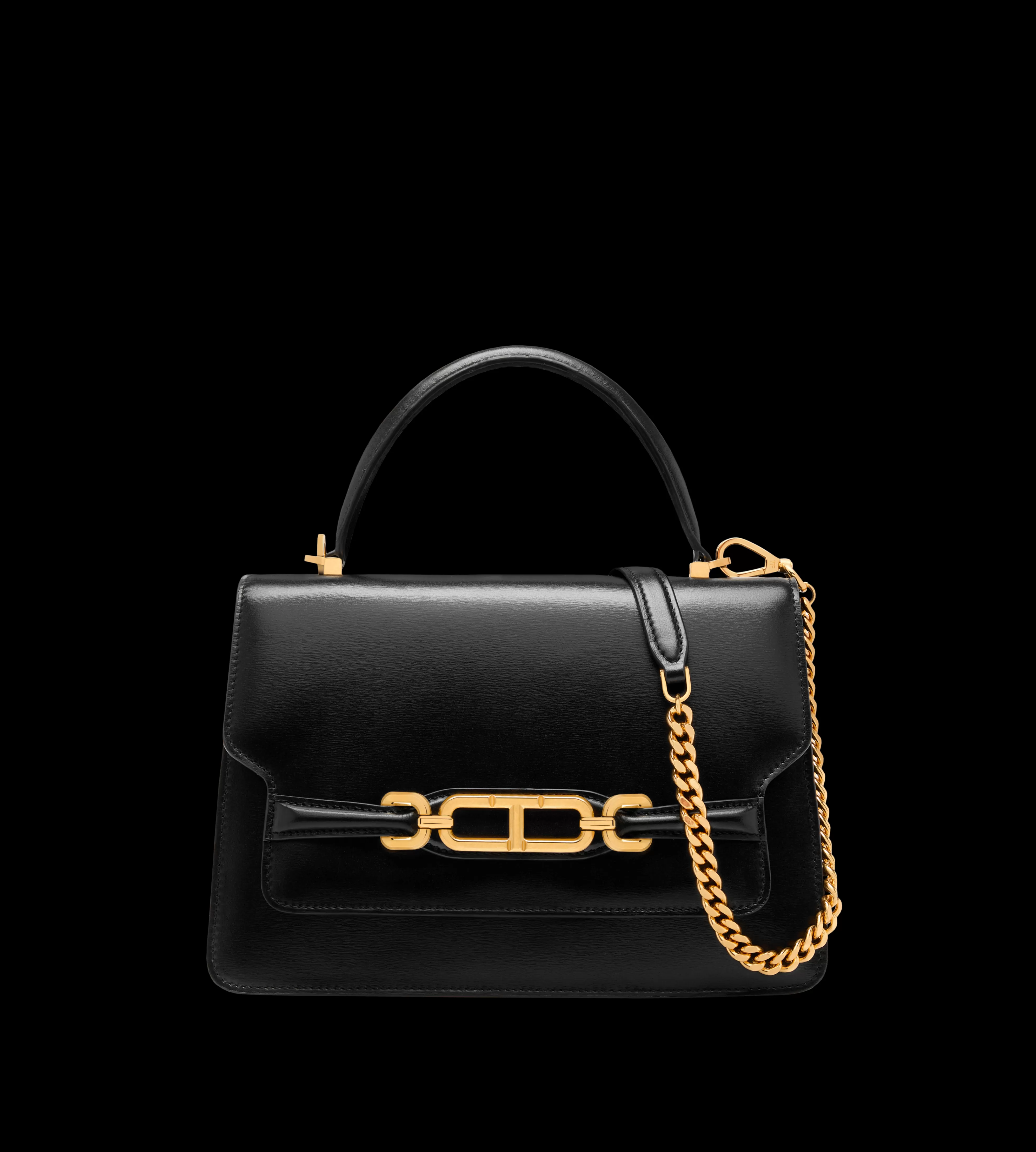 TOM FORD PALMELLATO-EFFECT LEATHER WHITNEY MEDIUM TOP HANDLE BLACK^WOMEN | WOMEN Shoulder Bags | SPRING 24