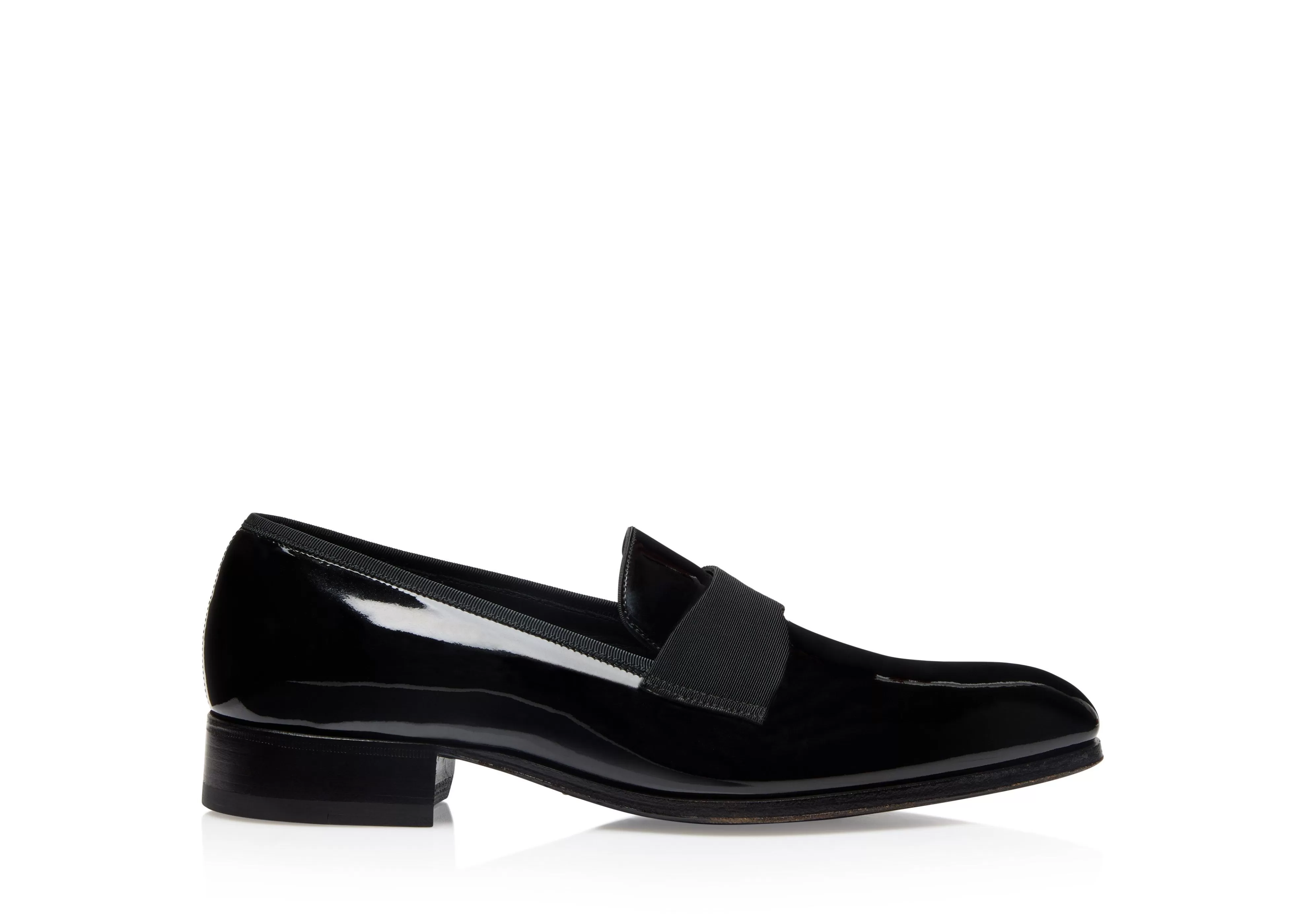 TOM FORD PATENT LEATHER EDGAR EVENING SLIPPER BLACK^MEN | MEN Loafers | Evening