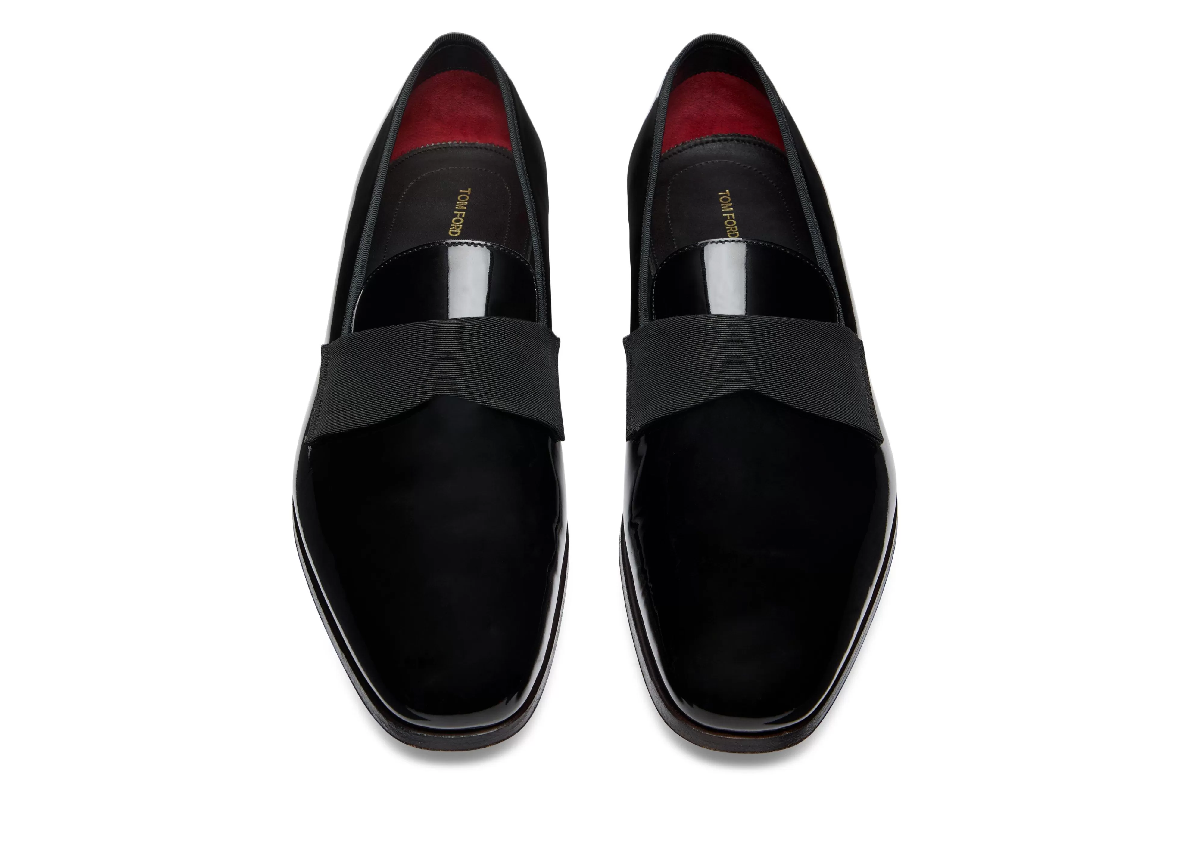 TOM FORD PATENT LEATHER EDGAR EVENING SLIPPER BLACK^MEN | MEN Loafers | Evening