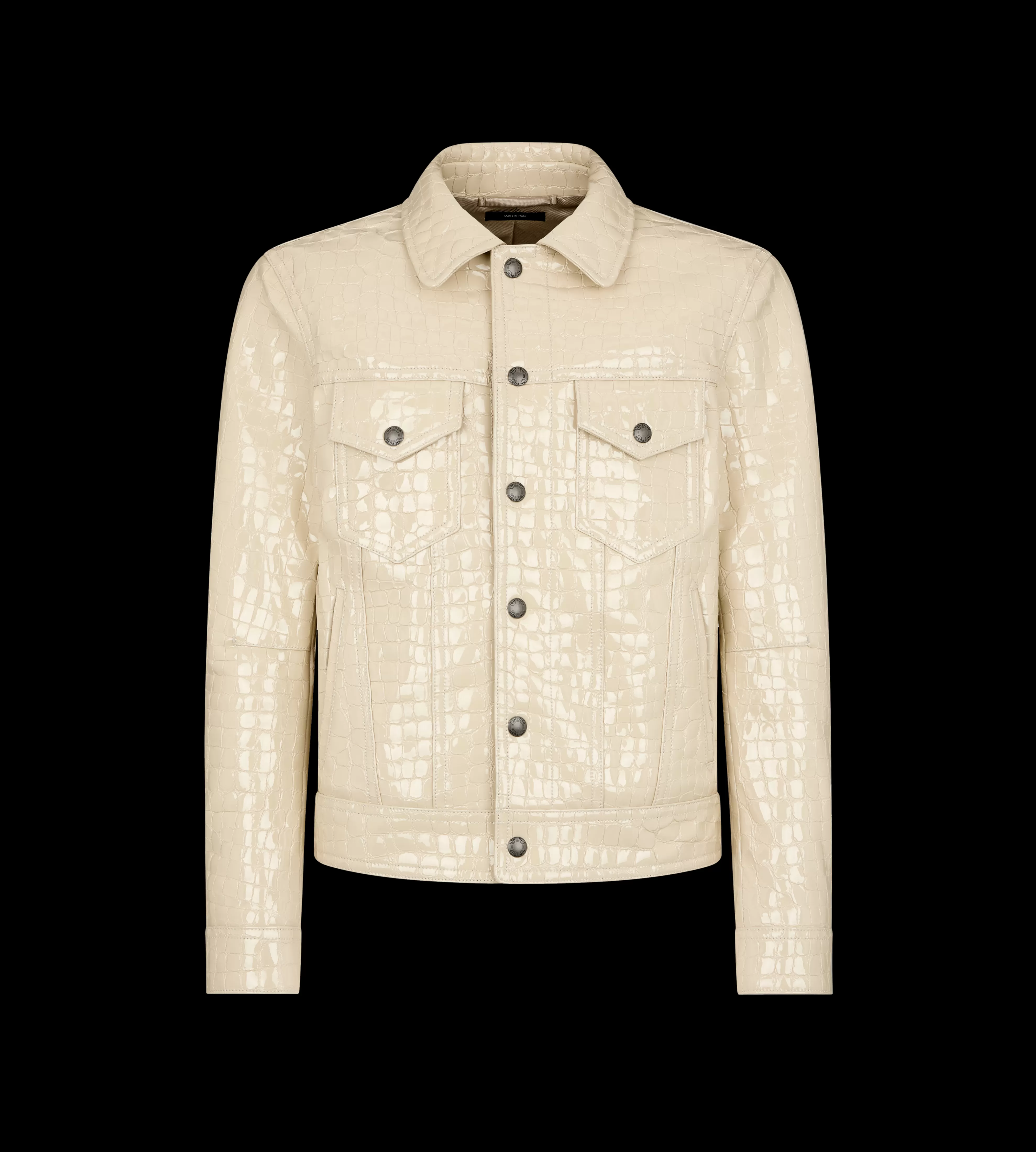 TOM FORD PATENT STAMPED CROC JEAN JACKET ^MEN Outerwear