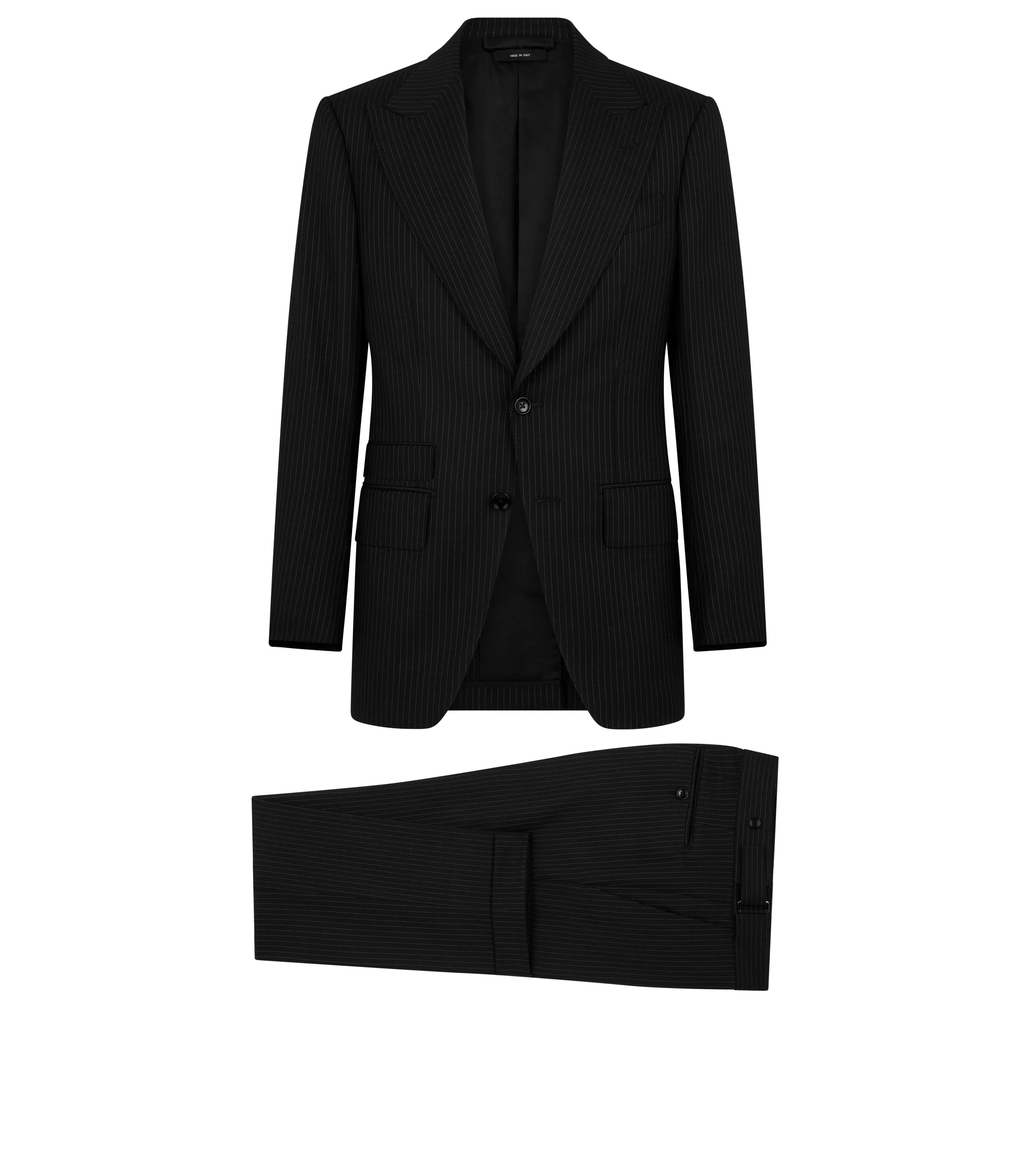 TOM FORD PINSTRIPE STRETCH PANAMA ATTICUS SUIT BLACK^MEN Suits