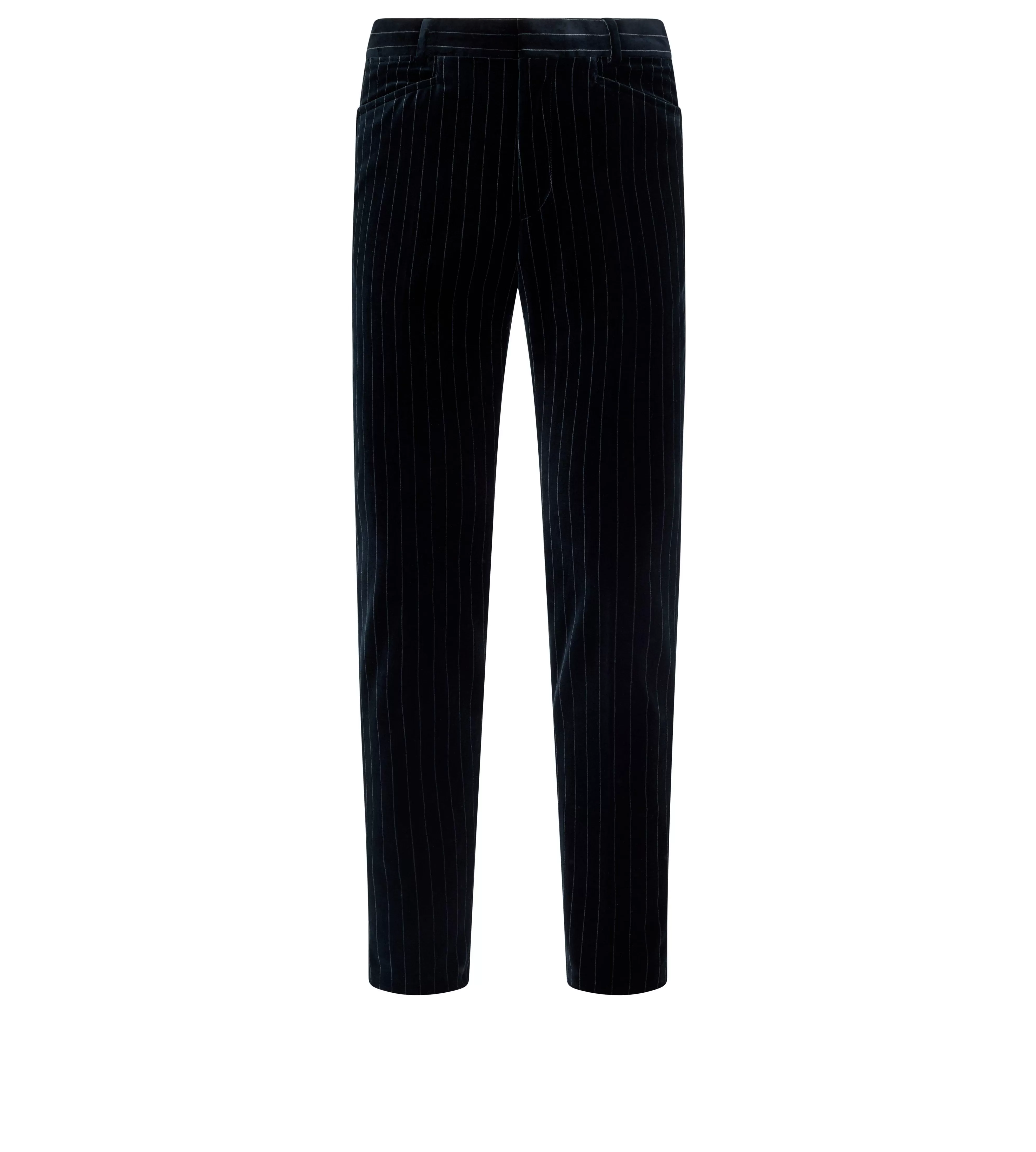 TOM FORD PINSTRIPE VELVET ATTICUS WESTERN POCKET TROUSER INK BLUE^MEN Pants & Shorts