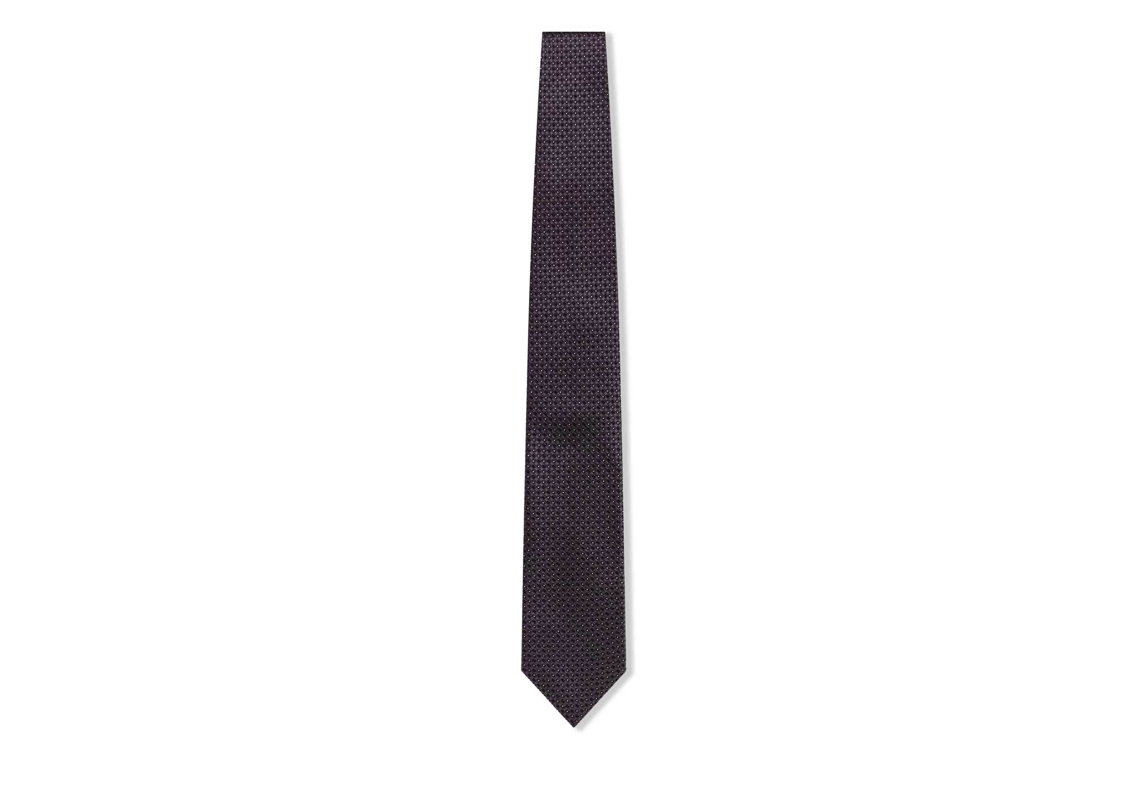 TOM FORD POIS JACQUARD TIE PLUM^MEN Ties & Bow Ties