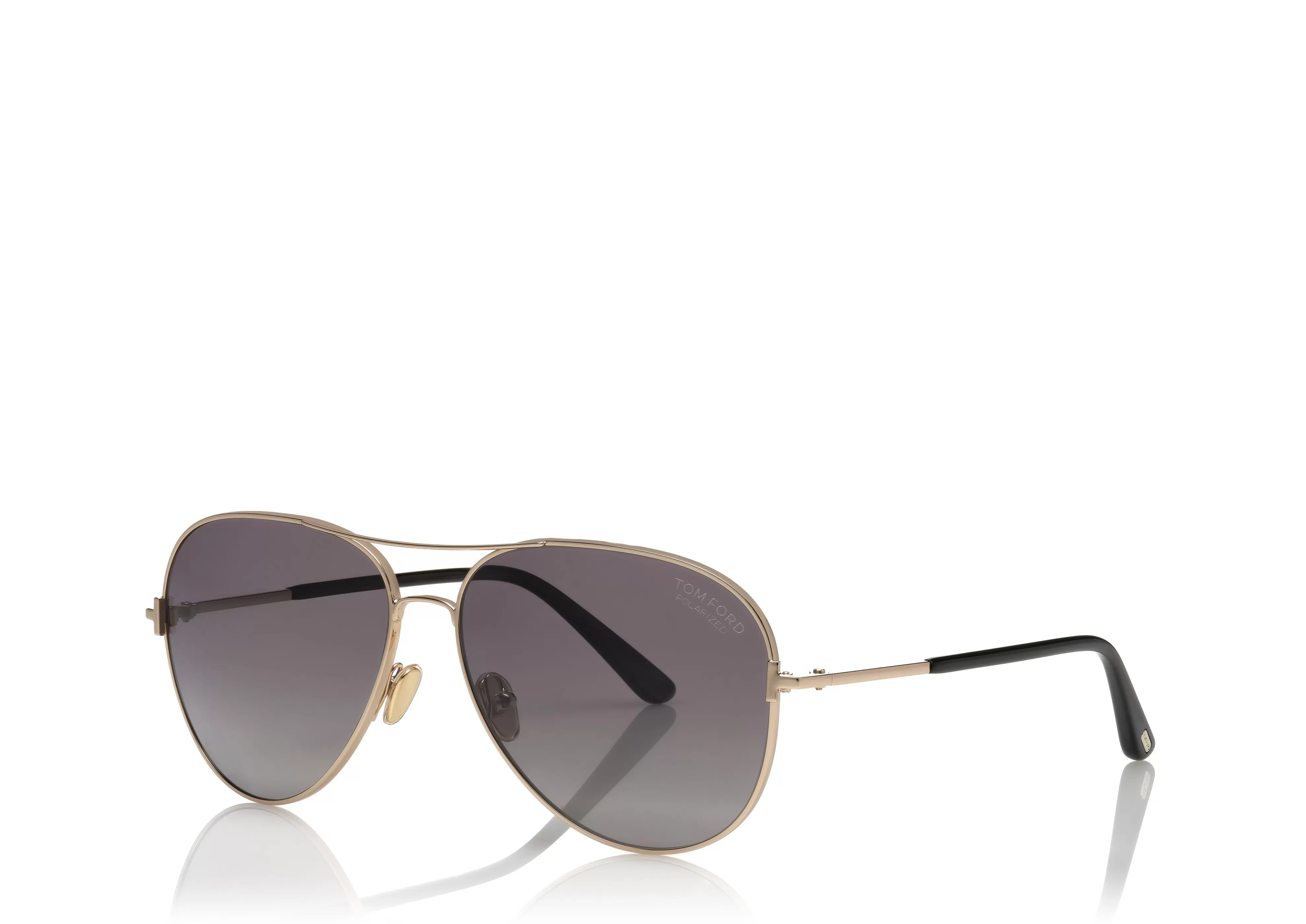 TOM FORD POLARIZED CLARK SUNGLASSES ROSE GOLD^EYEWEAR SUNGLASSES