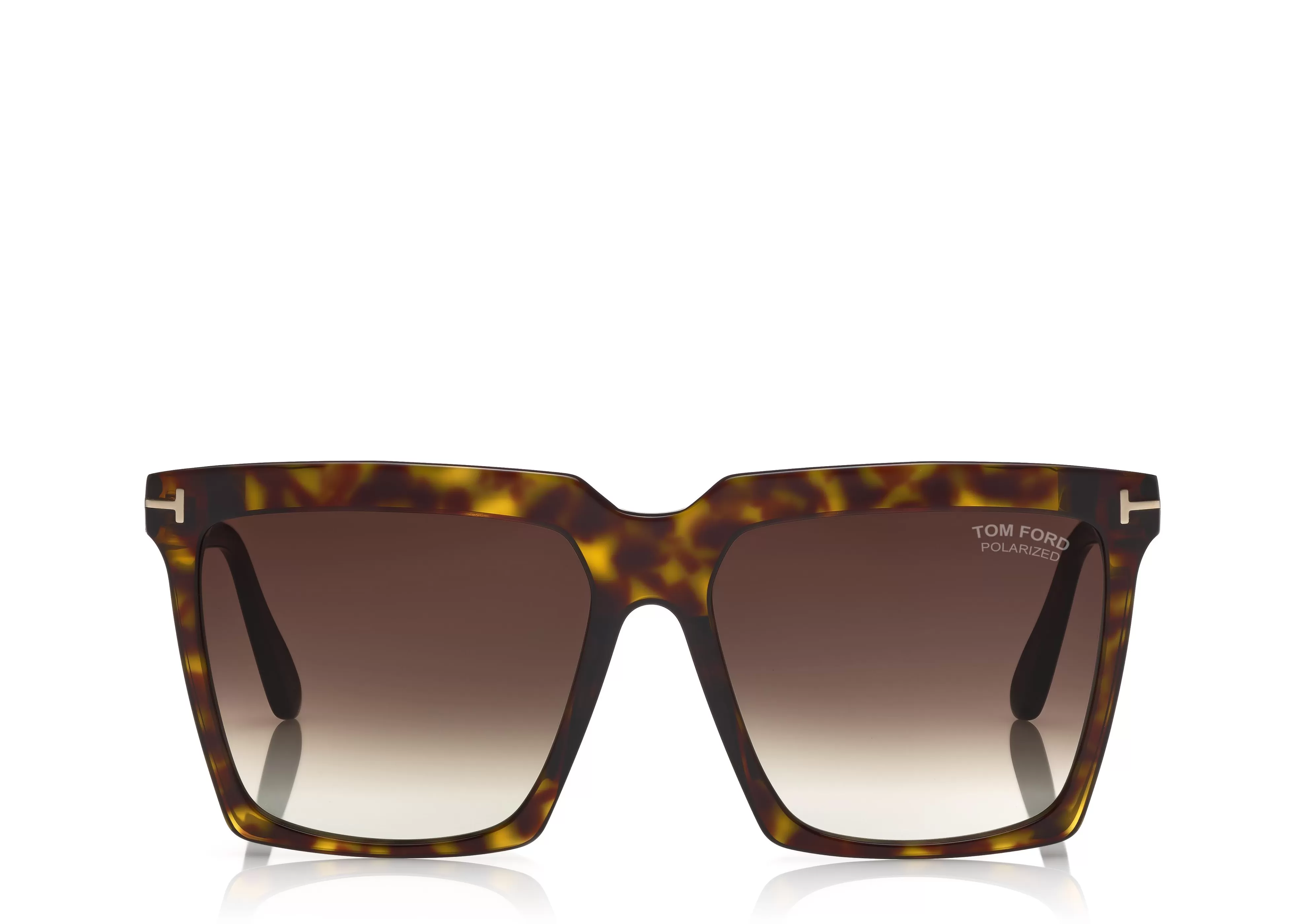 TOM FORD POLARIZED SABRINA SUNGLASSES DARK HAVANA^EYEWEAR SUNGLASSES