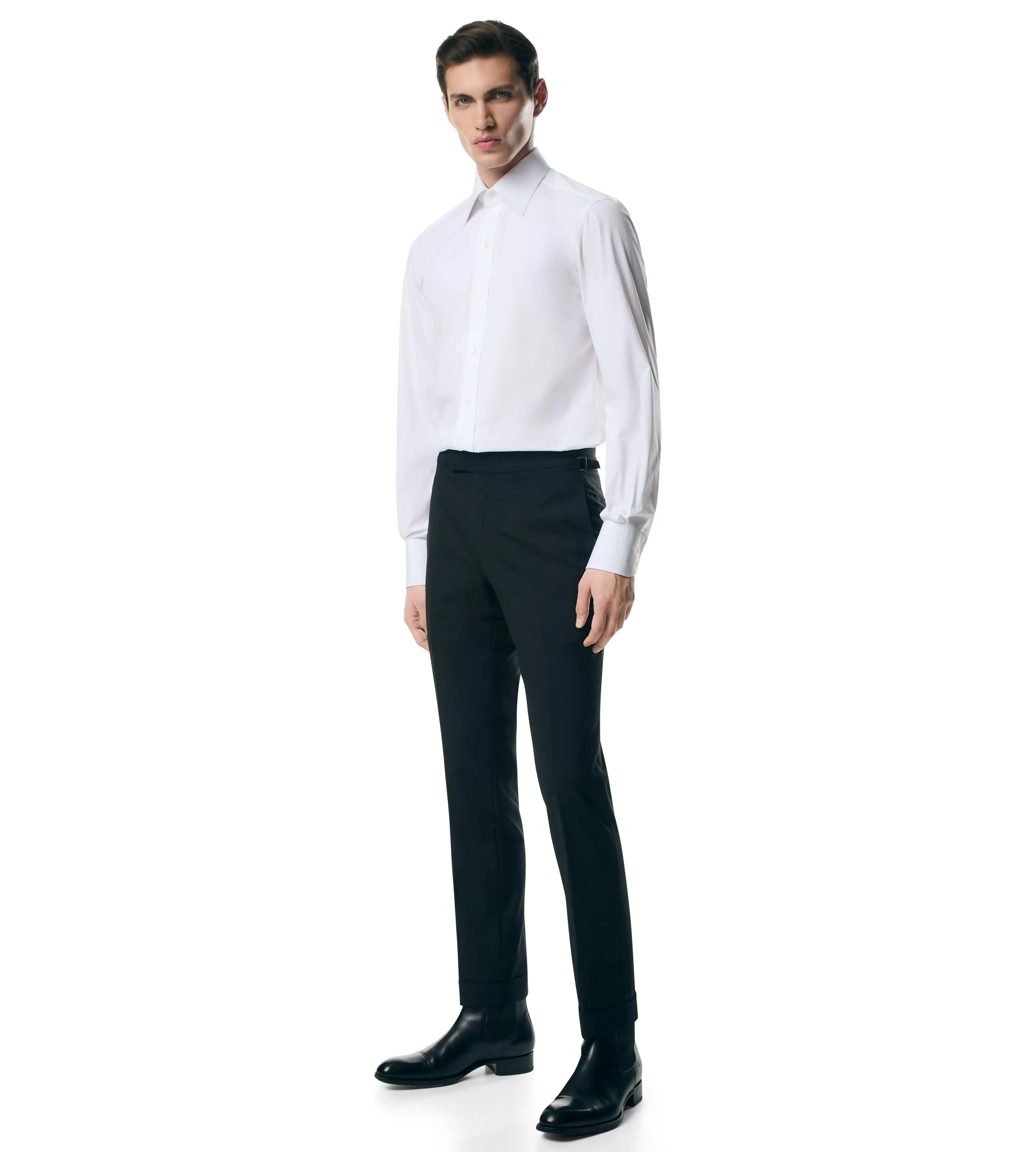 TOM FORD POPLIN CLASSIC FIT SHIRT OPTICAL WHITE^MEN Shirts