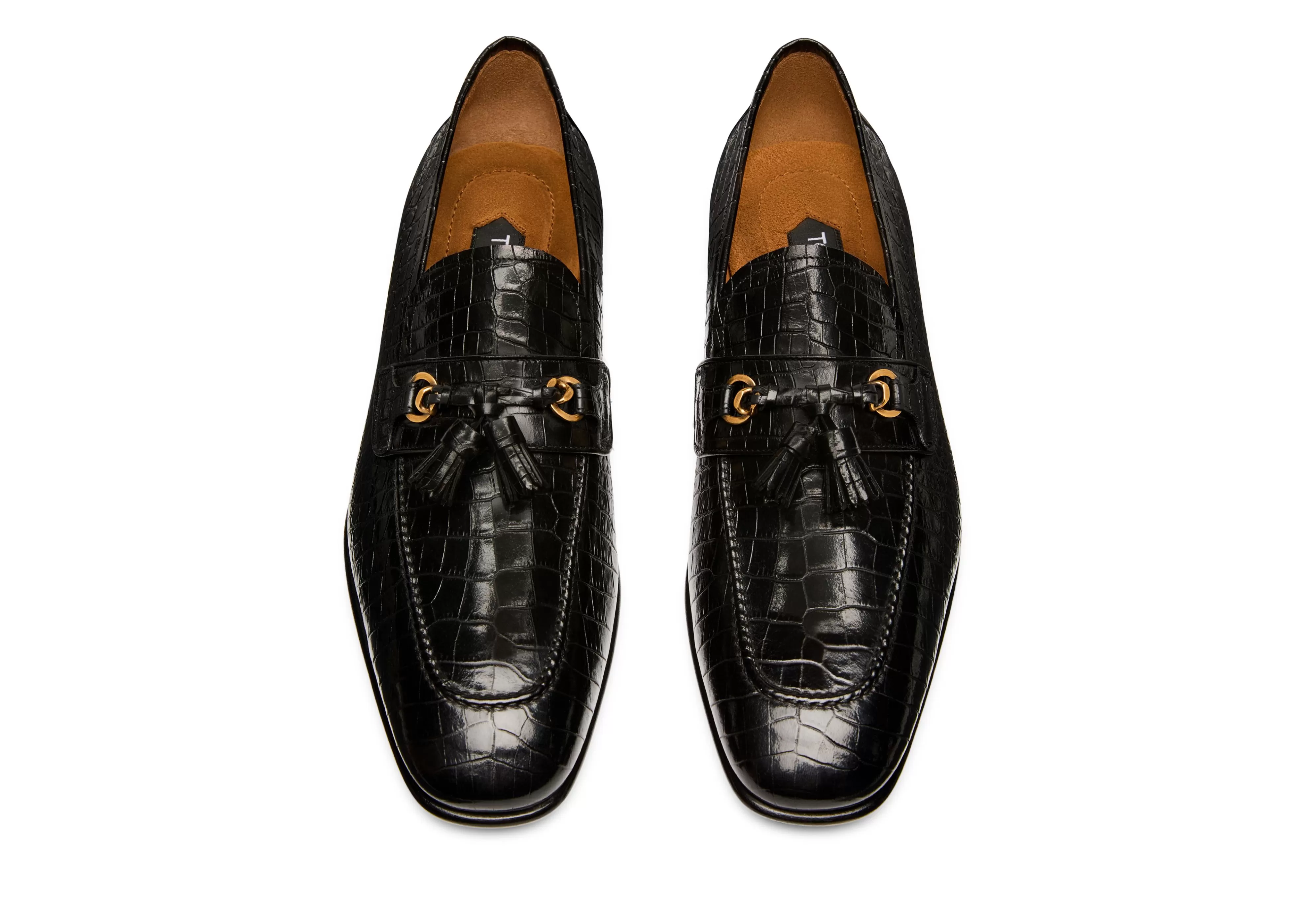 TOM FORD PRINTED ALLIGATOR SEAN TASSEL LOAFER BLACK^MEN Loafers