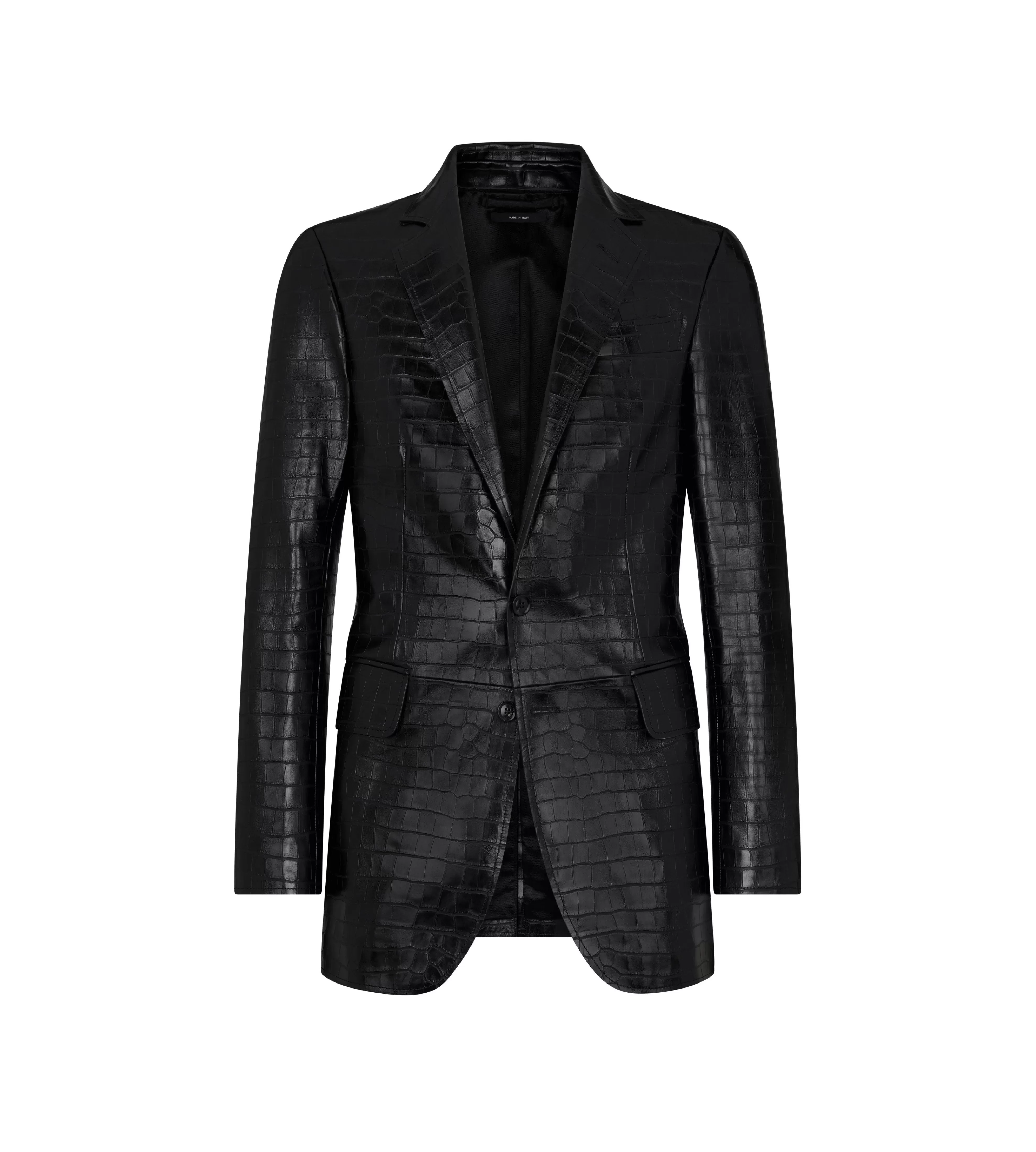 TOM FORD PRINTED CROC SARTORIAL BLAZER BLACK^MEN | MEN Outerwear | AUTUMN/WINTER 23