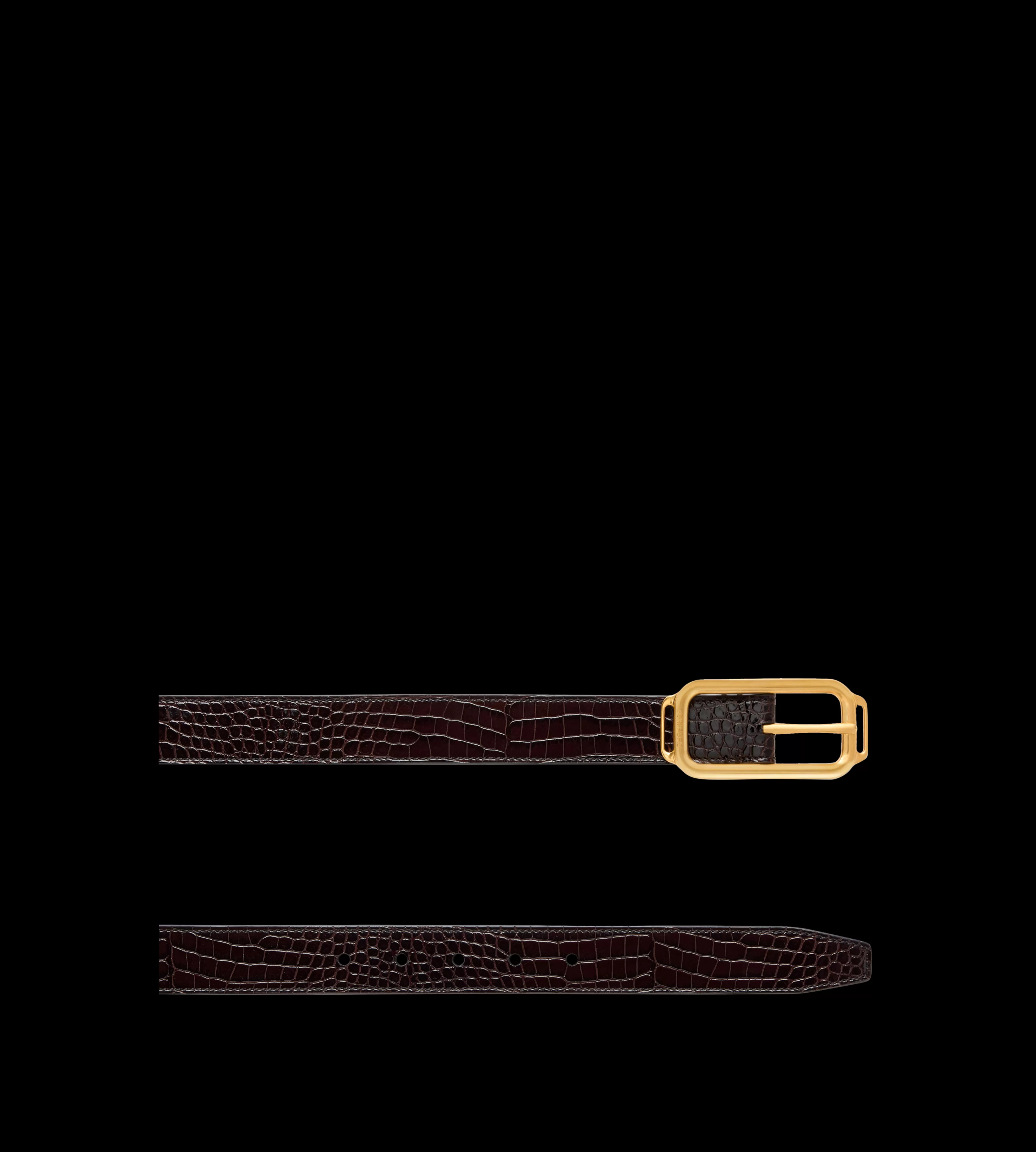 TOM FORD PRINTED CROC STADIUM BUCKLE BELT ^MEN Belts