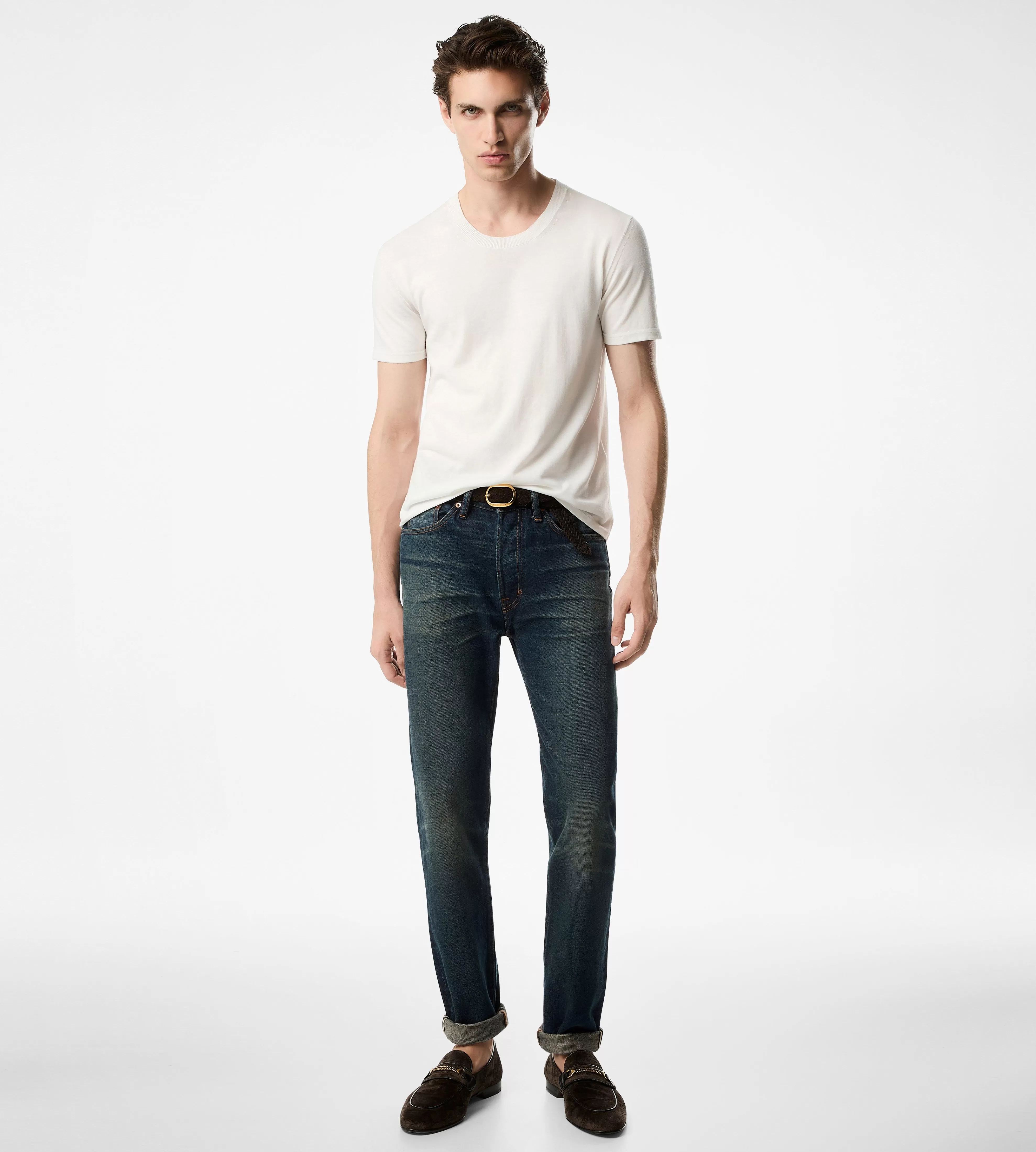 TOM FORD PURE COTTON CREW T-SHIRT ^MEN | MEN Knitwear | JETSETTER EDIT