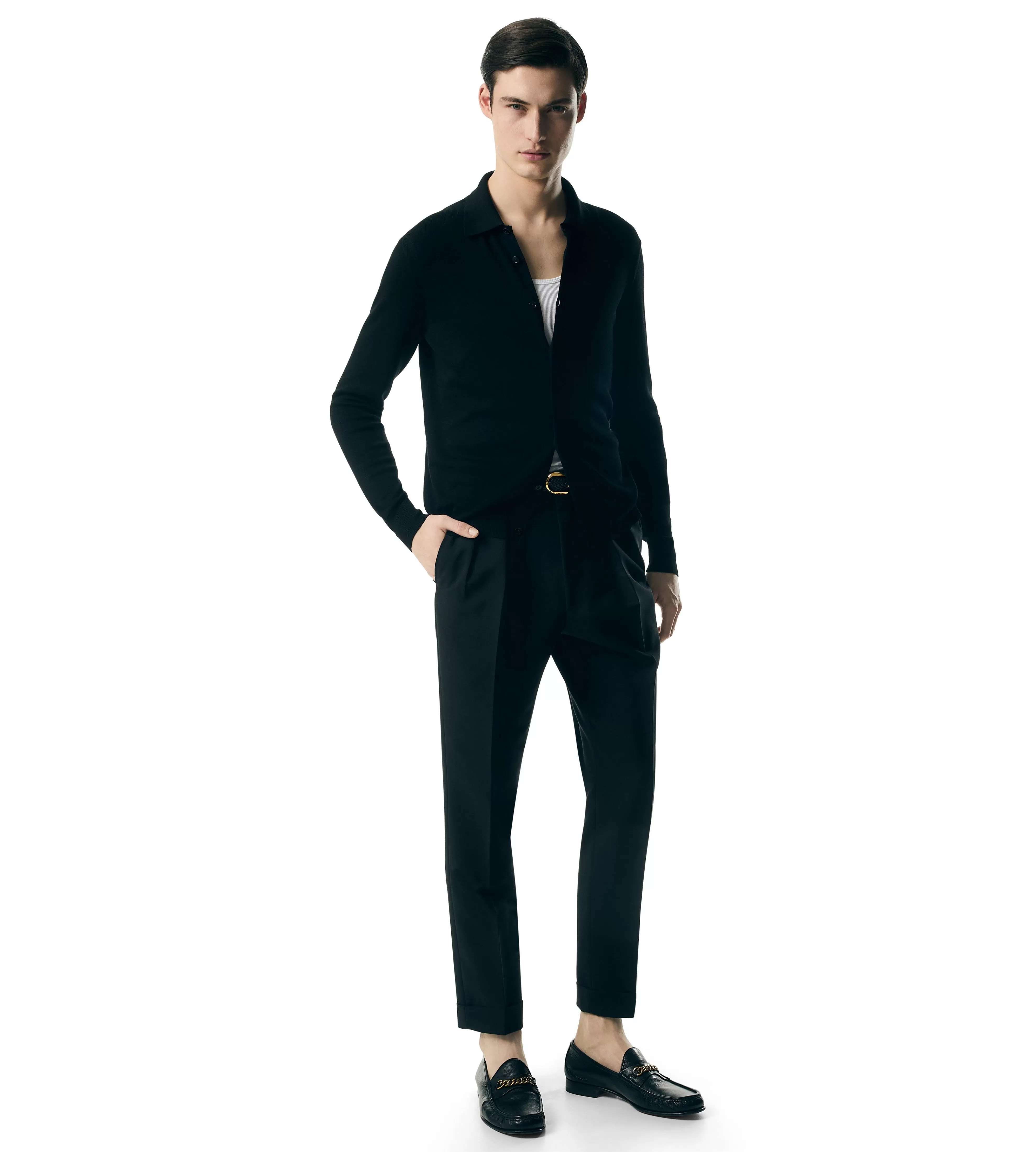 TOM FORD PURE SILK SHIRT BLACK^MEN Shirts