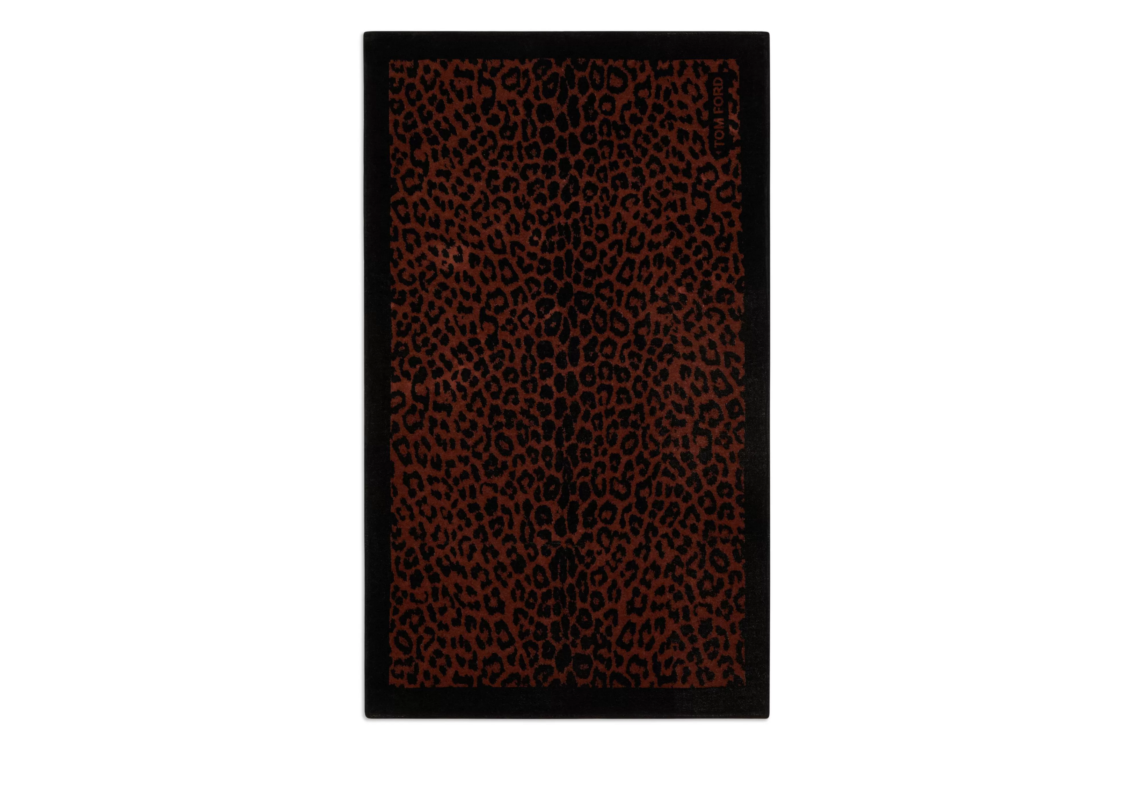 TOM FORD REFLECTED LEOPARD PRINT TOWEL BROWN^MEN JETSETTER EDIT