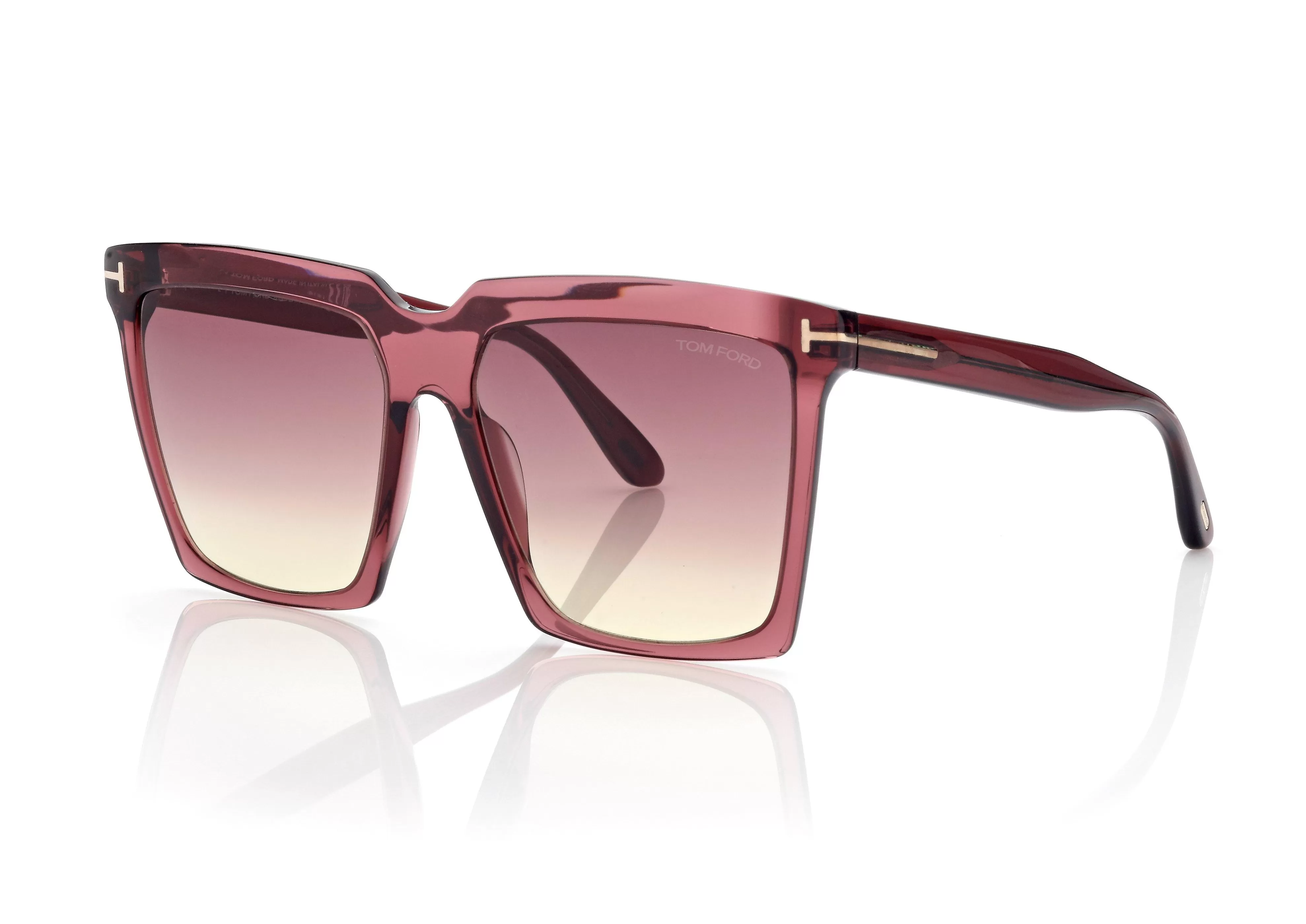 TOM FORD SABRINA SUNGLASSES SHINY BORDEAUX^EYEWEAR SUNGLASSES