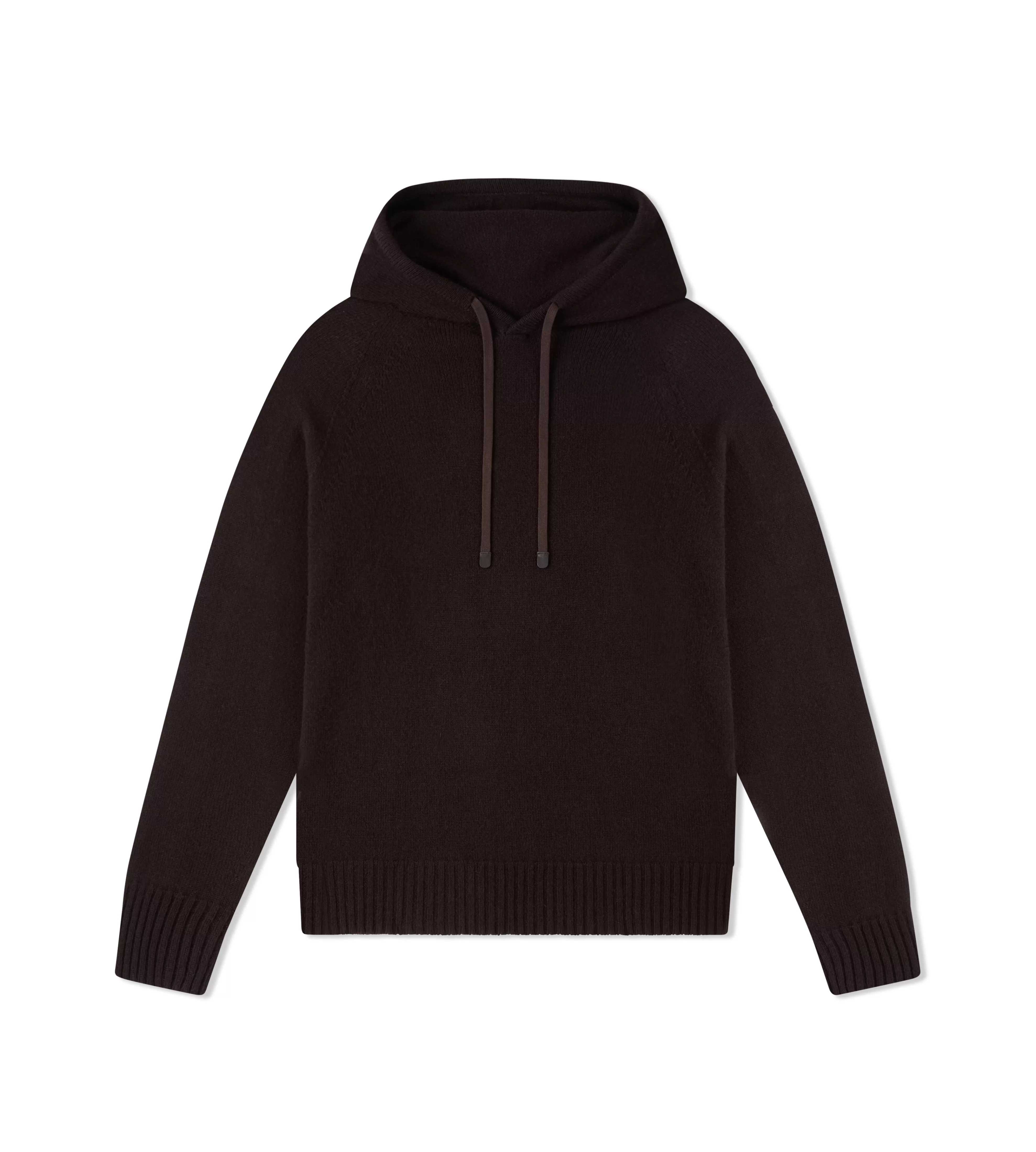 TOM FORD SEAMLESS CASHMERE HOODIE BROWN^MEN Knitwear