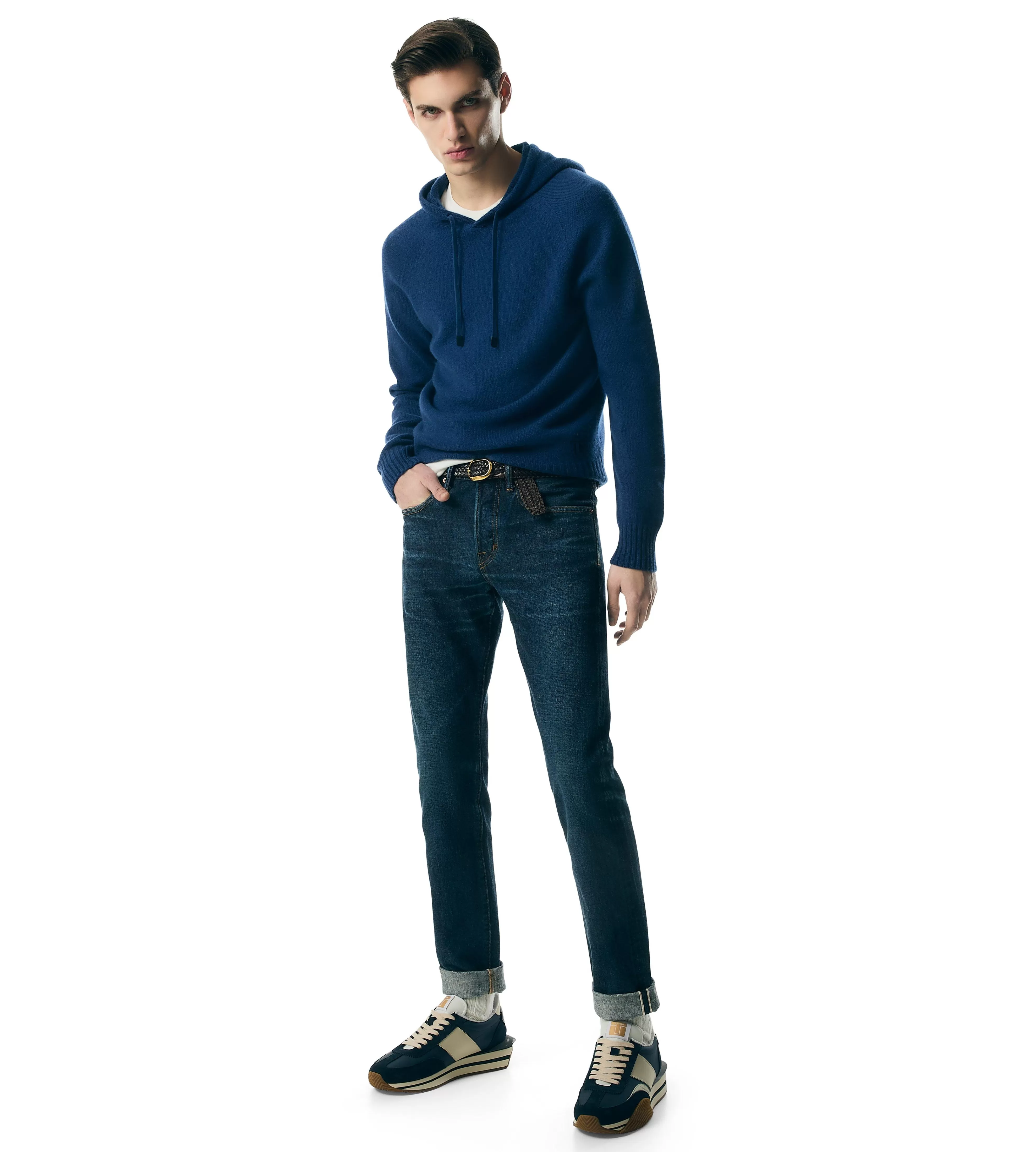 TOM FORD SEAMLESS CASHMERE HOODIE ^MEN Knitwear