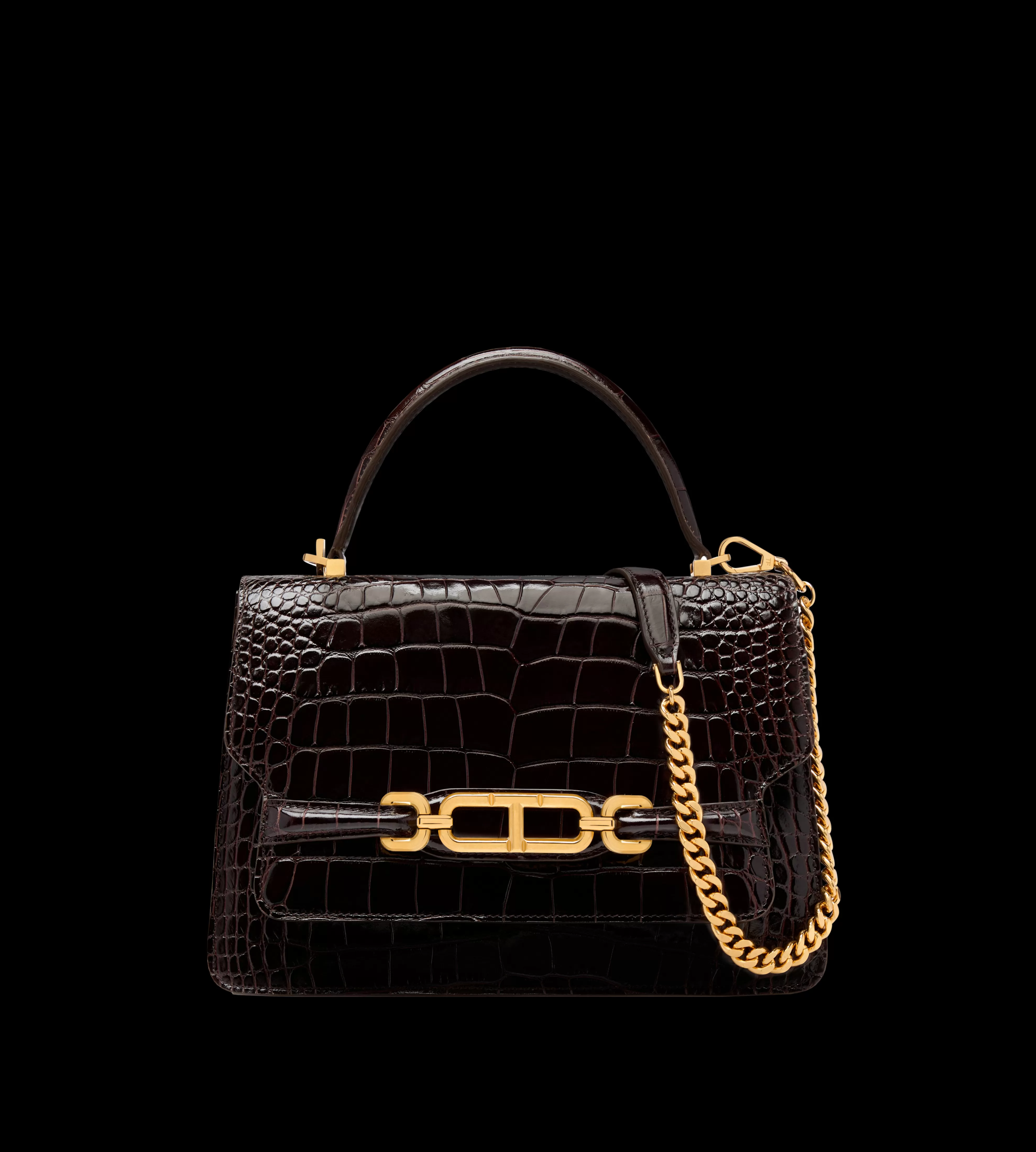 TOM FORD SHINY STAMPED CROCODILE LEATHER WHITNEY MEDIUM TOP HANDLE ^WOMEN | WOMEN Shoulder Bags | SPRING 24