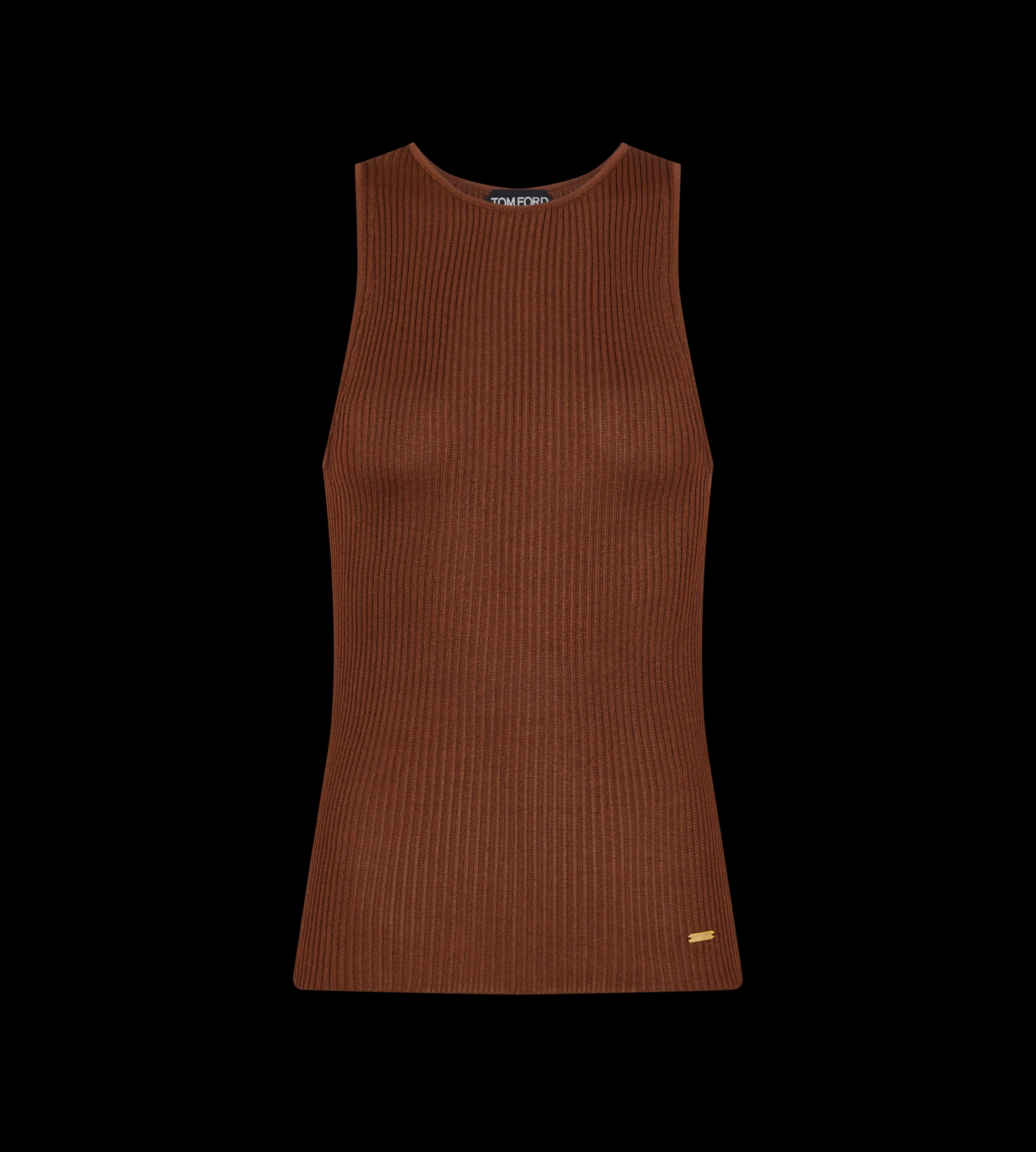 TOM FORD SHINY VISCOSE RIB KNIT TANK TOP ^WOMEN | WOMEN Knitwear | Tops