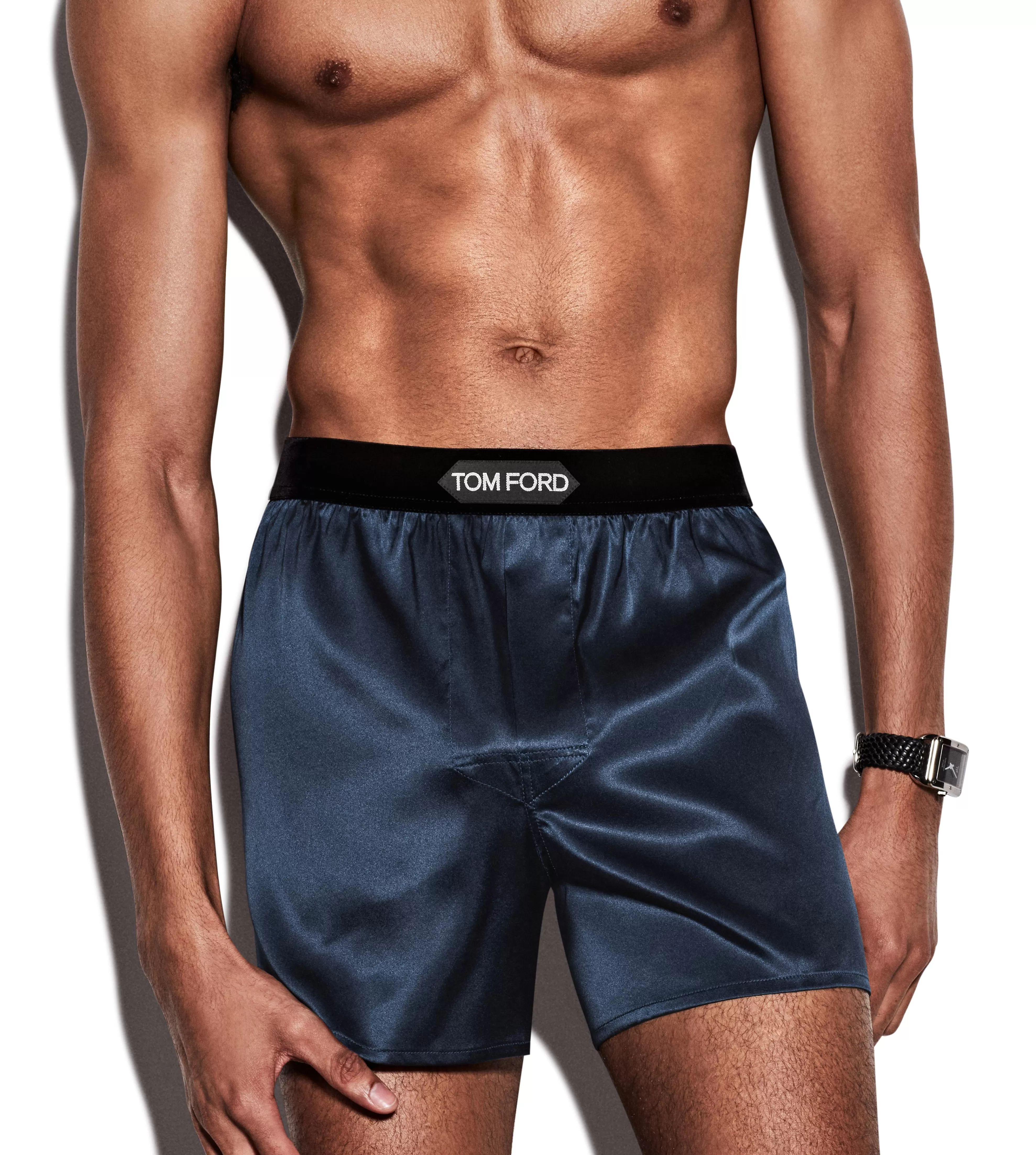 TOM FORD SILK BOXERS DEEP OCEAN^MEN BOXERS