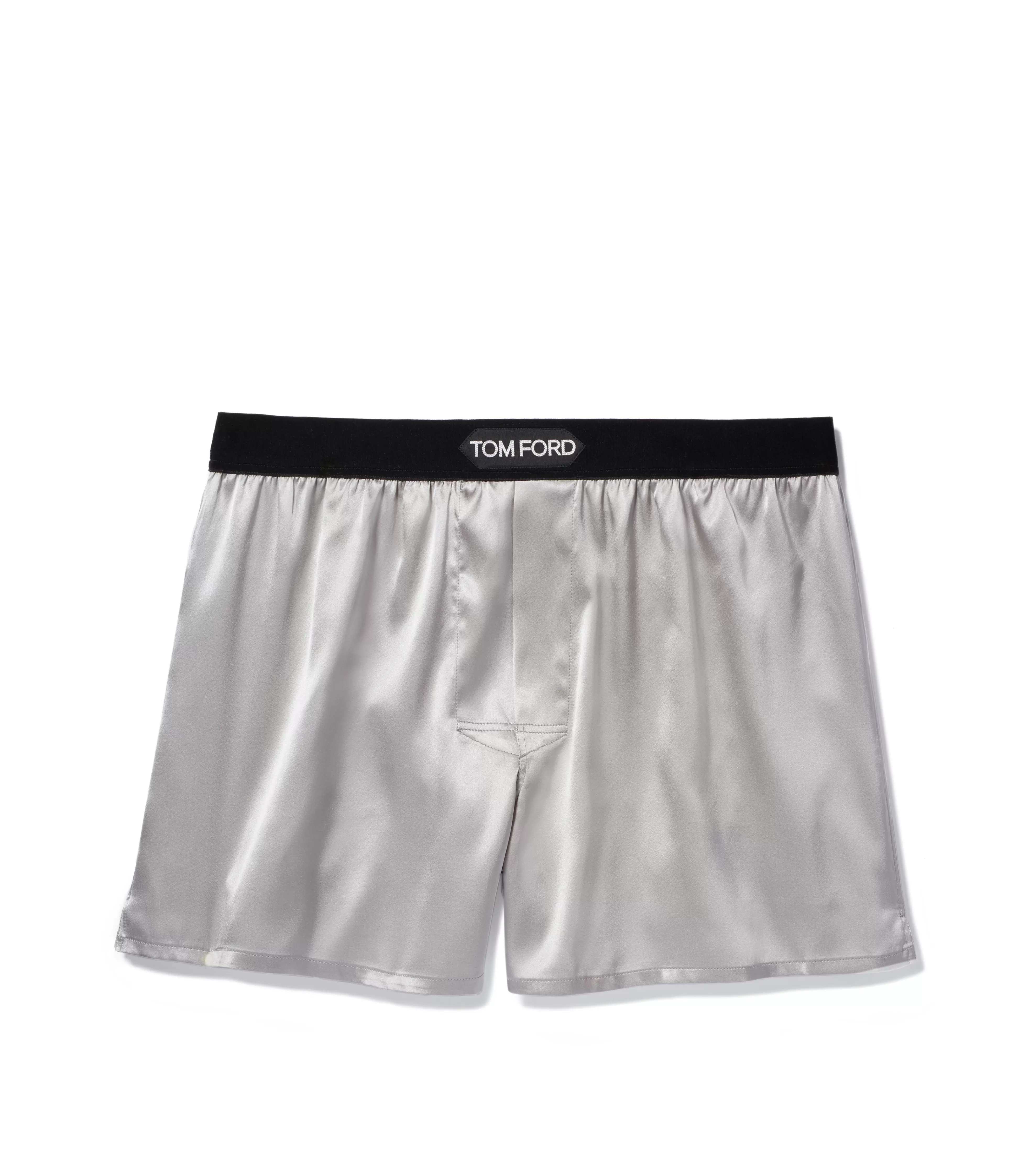 TOM FORD SILK BOXERS LIGHT GREY^MEN BOXERS