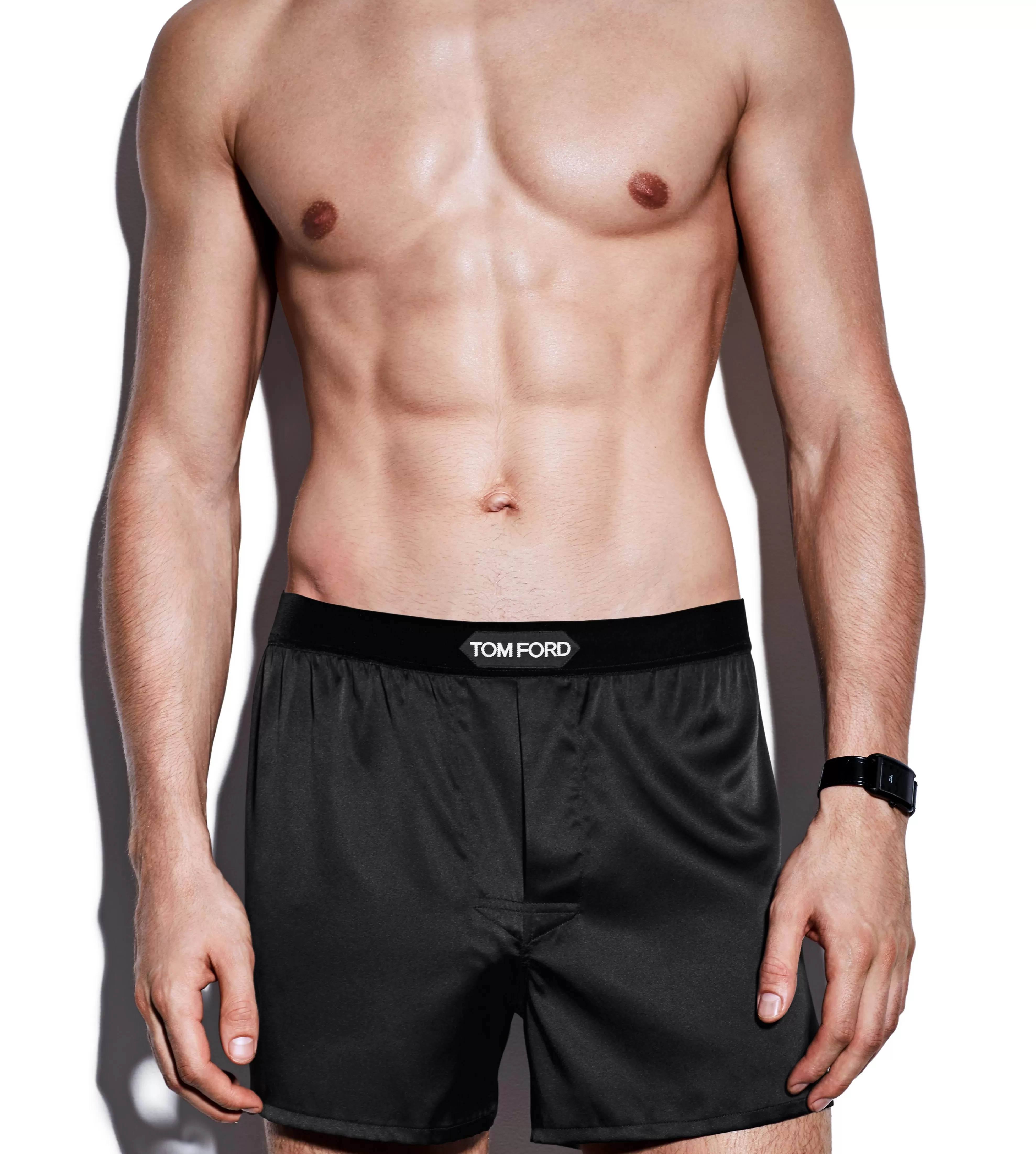 TOM FORD SILK BOXERS BLACK^MEN BOXERS