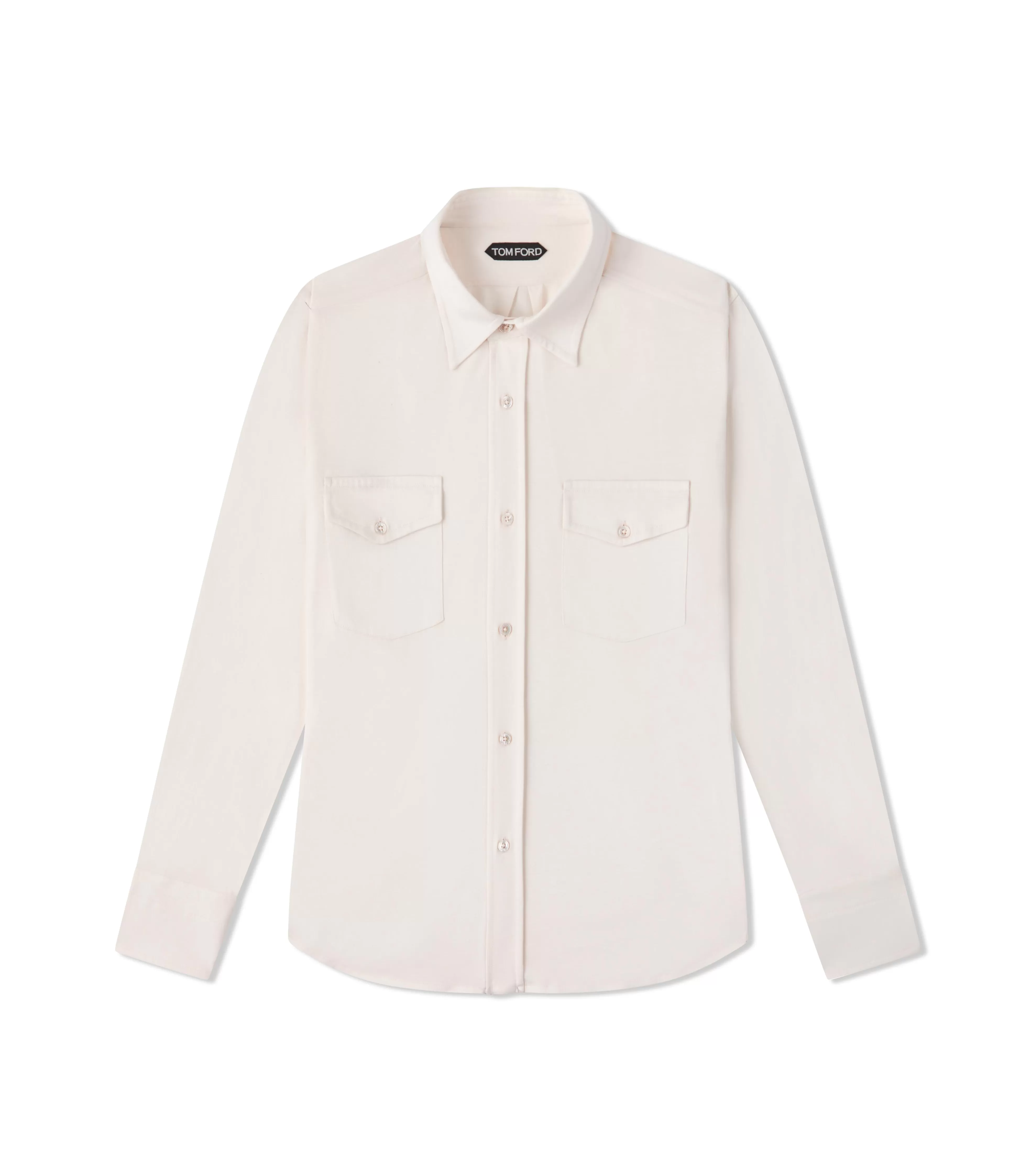 TOM FORD SILK COTTON BLEND SHIRT WHITE^MEN Shirts